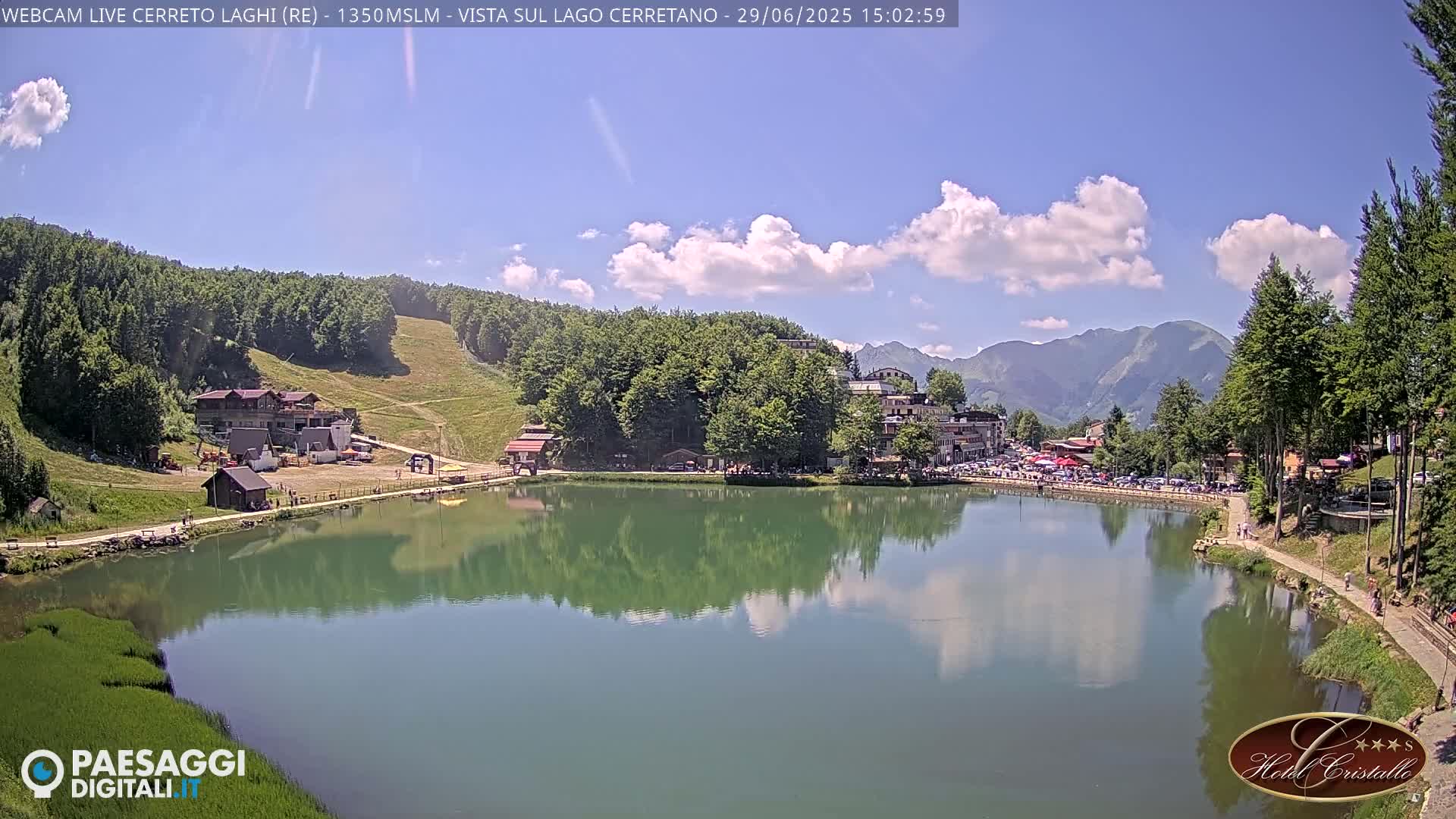 Cerreto Laghi Lake & Alpe di Succiso (Alp of Succiso Mount) Panaromic Live Cam -  Reggio Emilia, Emilia-Romagna, Italy