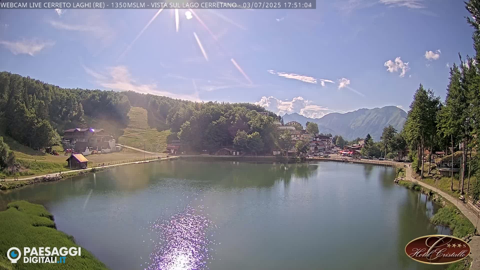 Cerreto Laghi Lake & Alpe di Succiso (Alp of Succiso Mount) Panaromic Live Cam -  Reggio Emilia, Emilia-Romagna, Italy