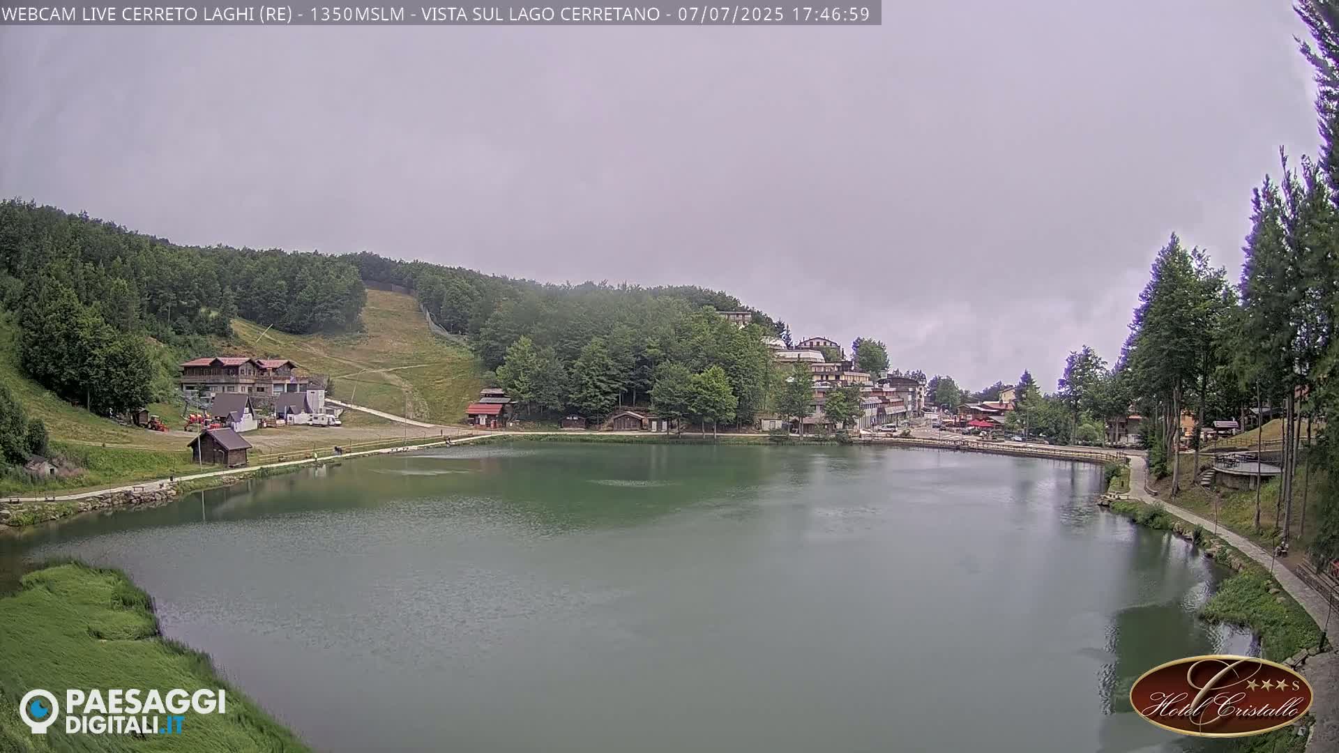 Cerreto Laghi Lake & Alpe di Succiso (Alp of Succiso Mount) Panaromic Live Cam -  Reggio Emilia, Emilia-Romagna, Italy