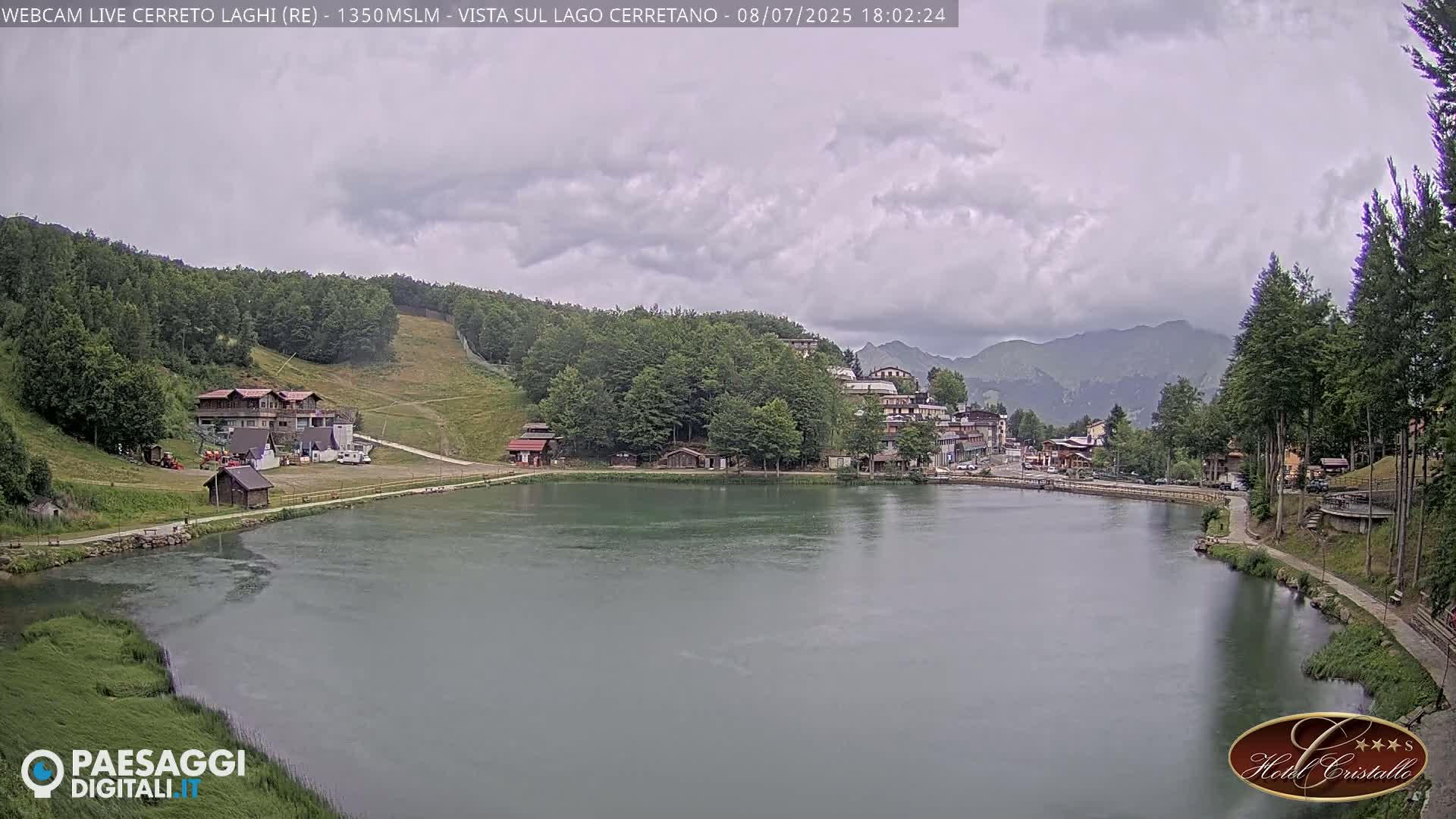 Cerreto Laghi Lake & Alpe di Succiso (Alp of Succiso Mount) Panaromic Live Cam -  Reggio Emilia, Emilia-Romagna, Italy