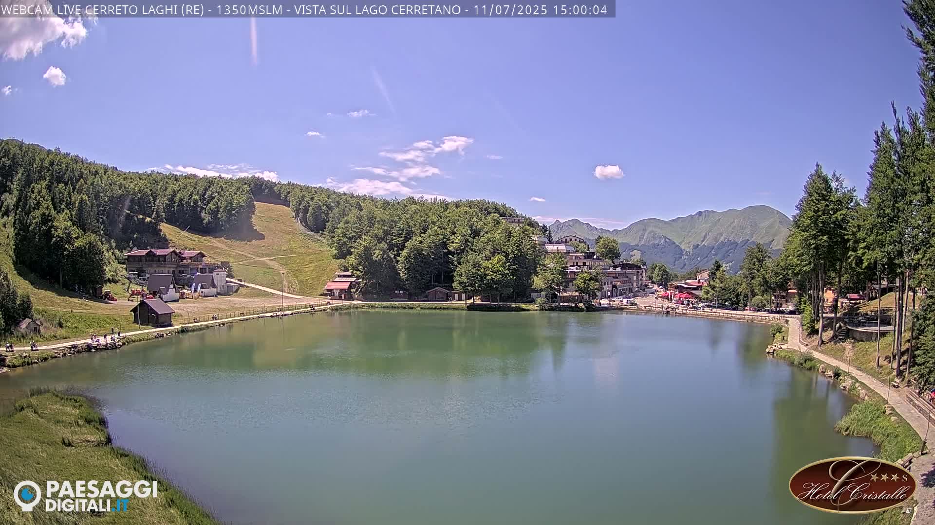 Cerreto Laghi Lake & Alpe di Succiso (Alp of Succiso Mount) Panaromic Live Cam -  Reggio Emilia, Emilia-Romagna, Italy