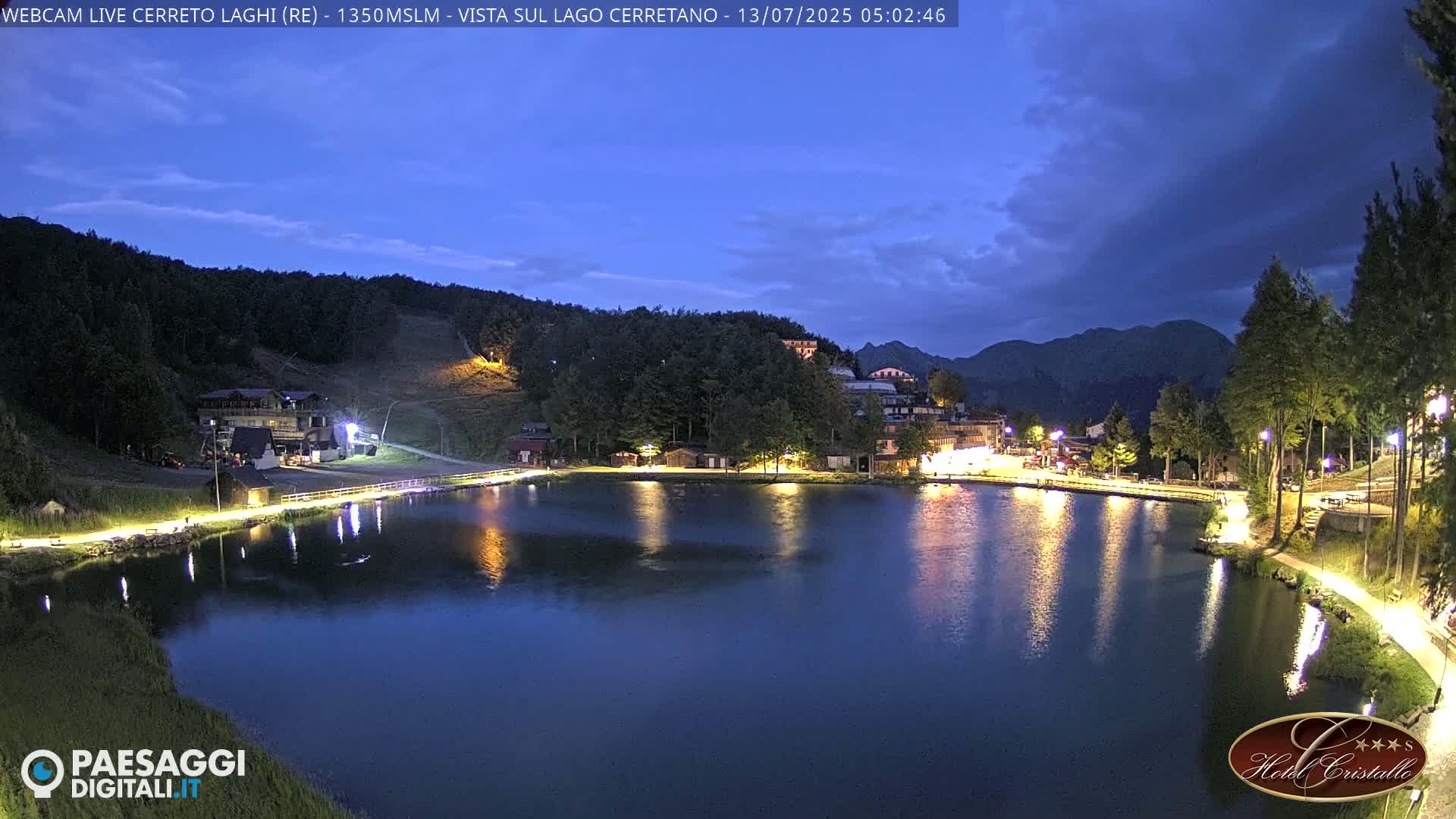 Cerreto Laghi Lake & Alpe di Succiso (Alp of Succiso Mount) Panaromic Live Cam -  Reggio Emilia, Emilia-Romagna, Italy