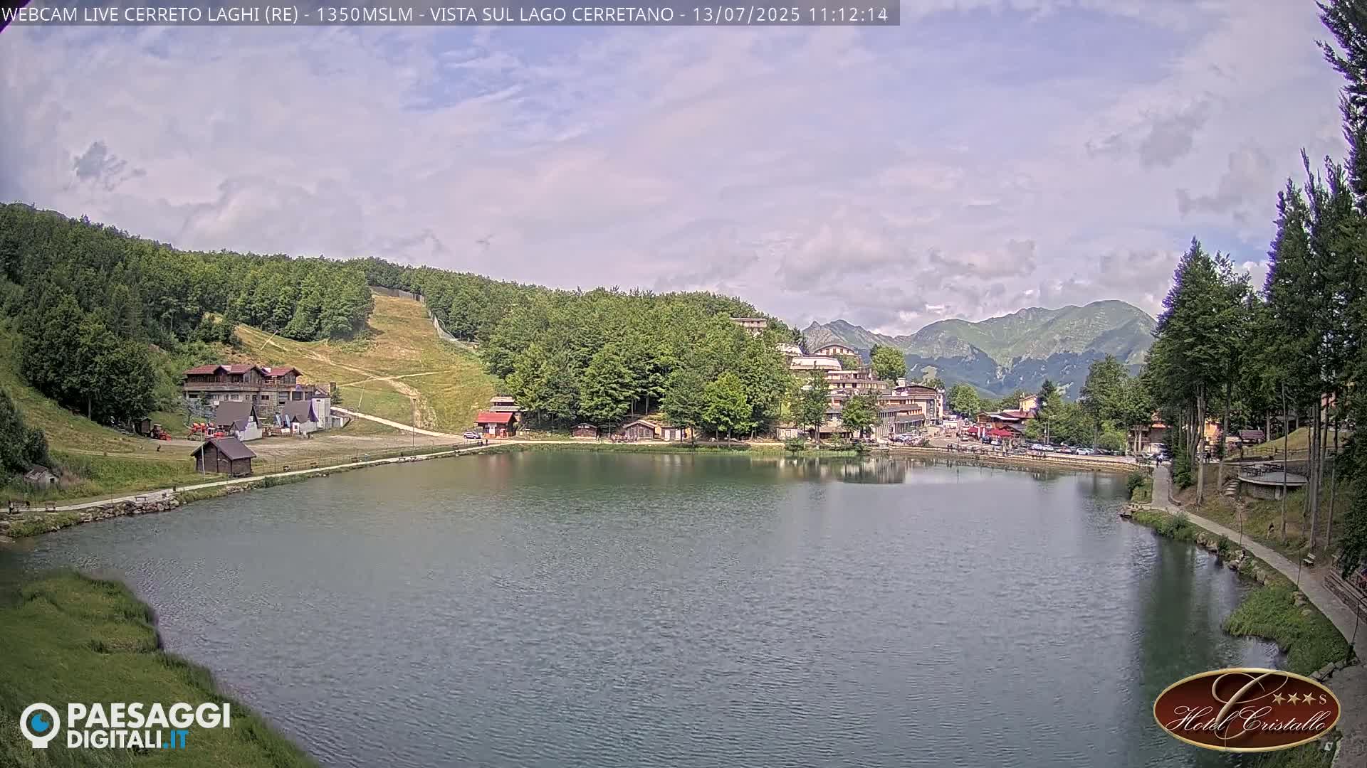 Cerreto Laghi Lake & Alpe di Succiso (Alp of Succiso Mount) Panaromic Live Cam -  Reggio Emilia, Emilia-Romagna, Italy