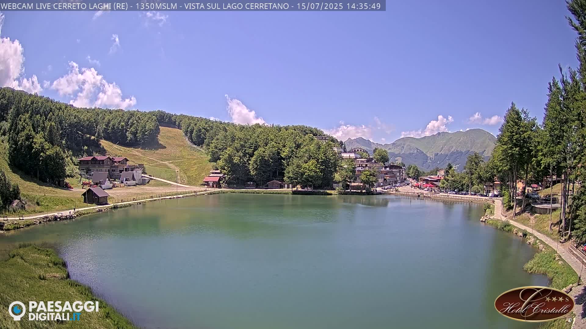 Cerreto Laghi Lake & Alpe di Succiso (Alp of Succiso Mount) Panaromic Live Cam -  Reggio Emilia, Emilia-Romagna, Italy