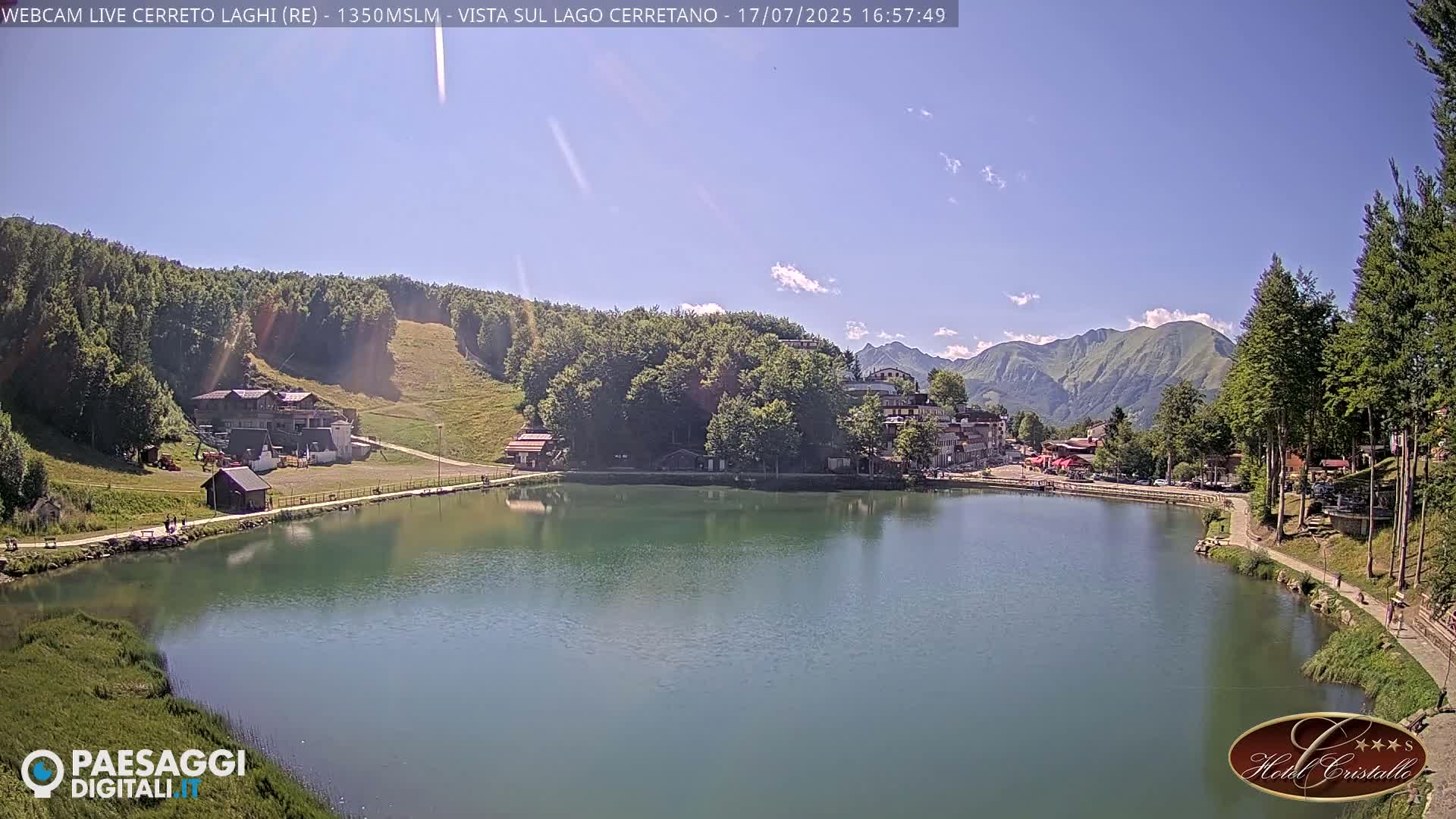 Cerreto Laghi Lake & Alpe di Succiso (Alp of Succiso Mount) Panaromic Live Cam -  Reggio Emilia, Emilia-Romagna, Italy