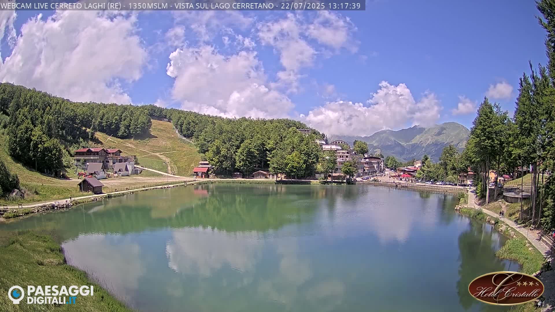 Cerreto Laghi Lake & Alpe di Succiso (Alp of Succiso Mount) Panaromic Live Cam -  Reggio Emilia, Emilia-Romagna, Italy