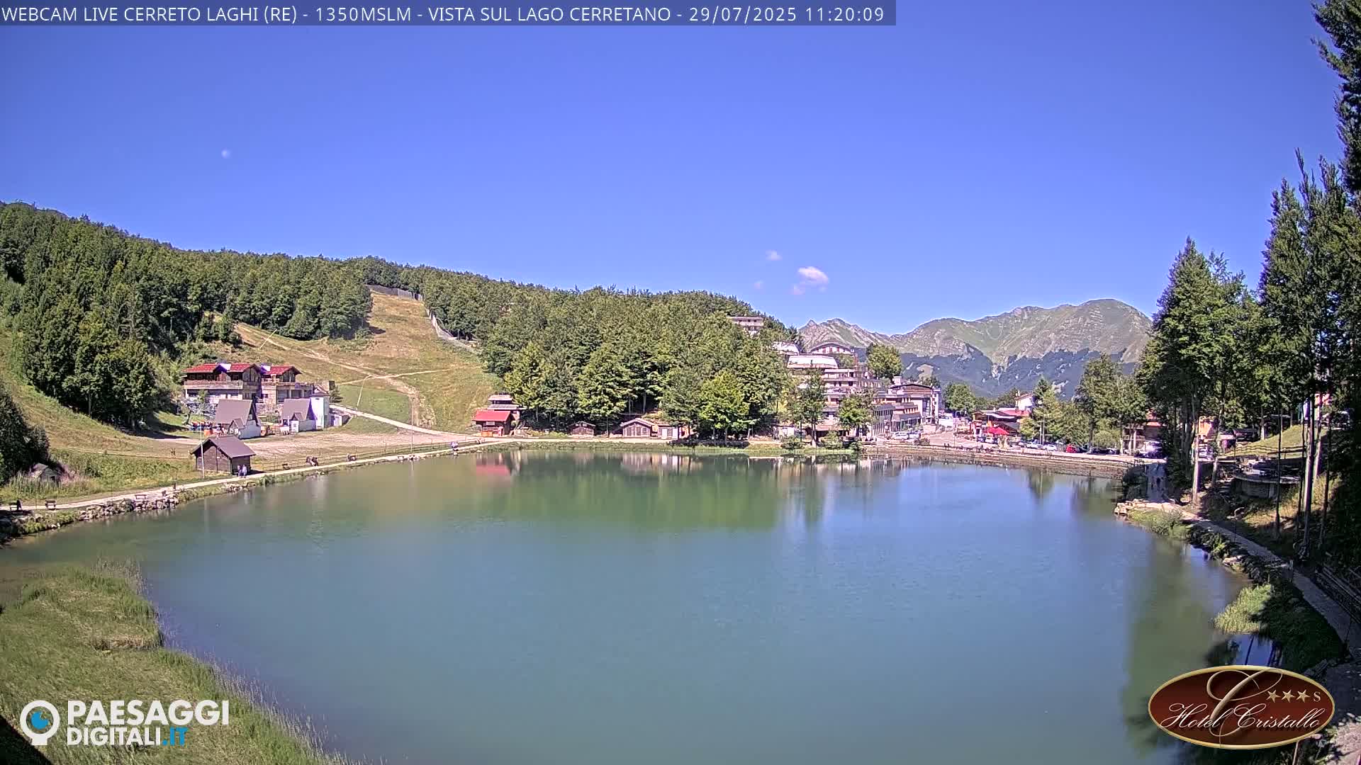 Cerreto Laghi Lake & Alpe di Succiso (Alp of Succiso Mount) Panaromic Live Cam -  Reggio Emilia, Emilia-Romagna, Italy