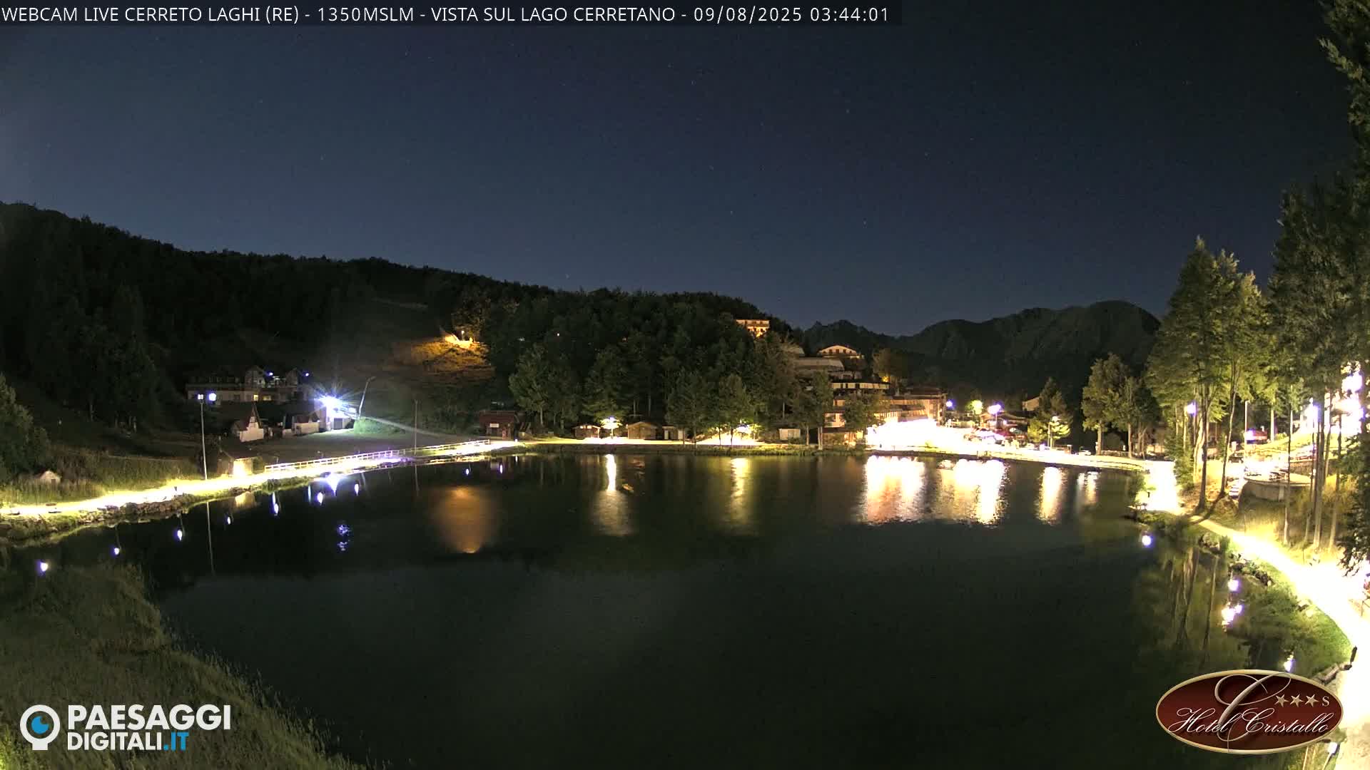 Cerreto Laghi Lake & Alpe di Succiso (Alp of Succiso Mount) Panaromic Live Cam -  Reggio Emilia, Emilia-Romagna, Italy