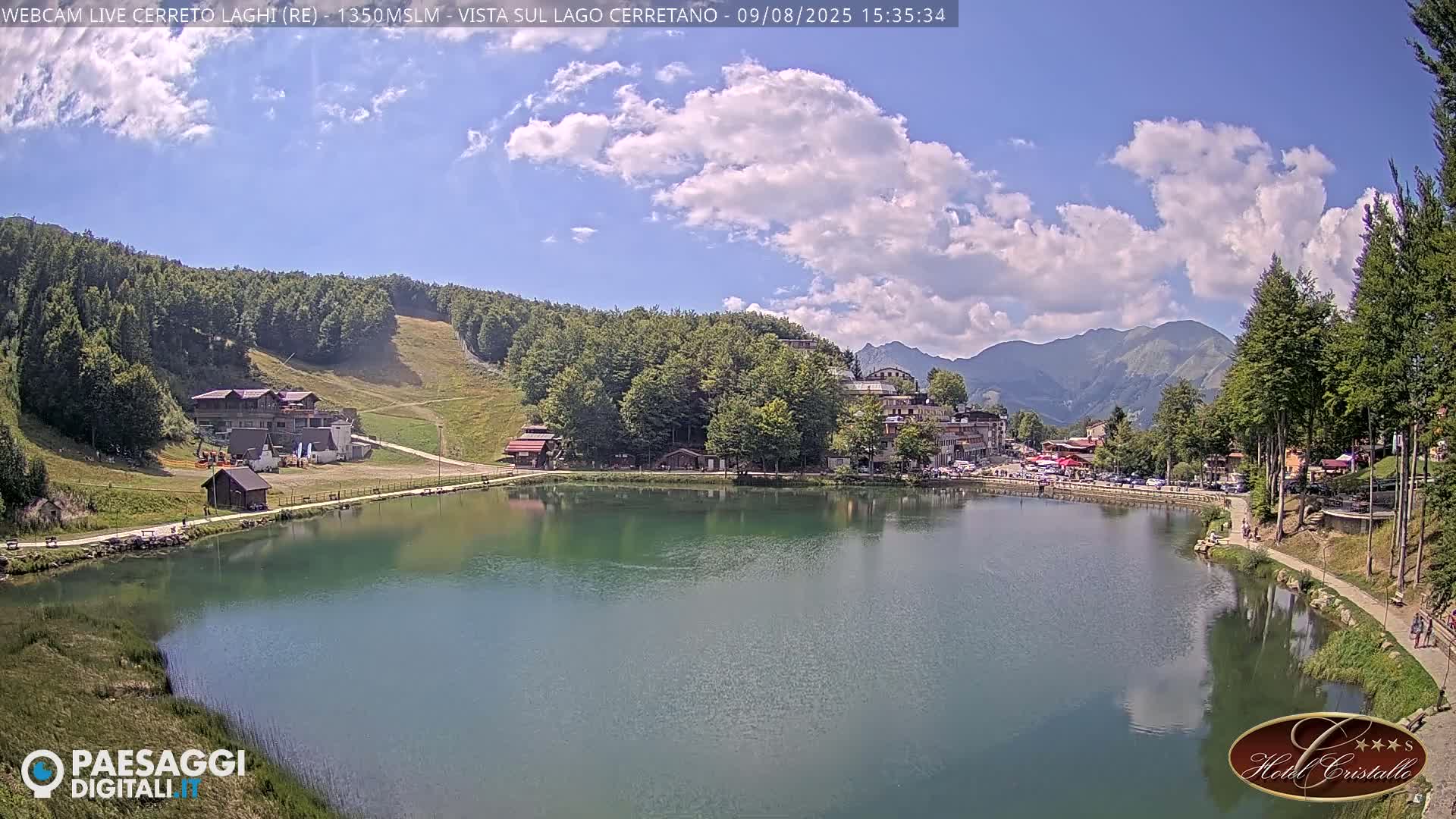 Cerreto Laghi Lake & Alpe di Succiso (Alp of Succiso Mount) Panaromic Live Cam -  Reggio Emilia, Emilia-Romagna, Italy