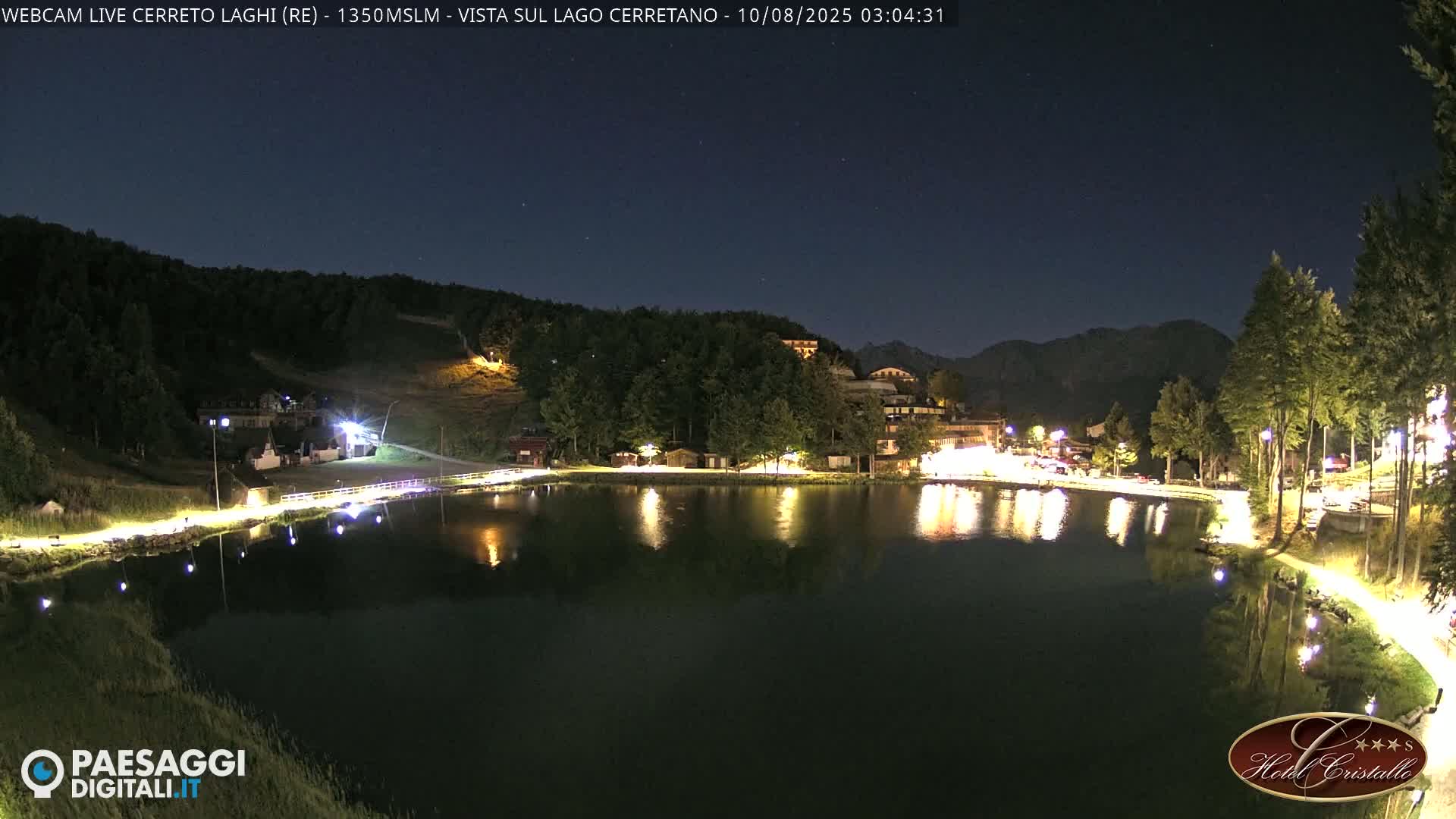 Cerreto Laghi Lake & Alpe di Succiso (Alp of Succiso Mount) Panaromic Live Cam -  Reggio Emilia, Emilia-Romagna, Italy