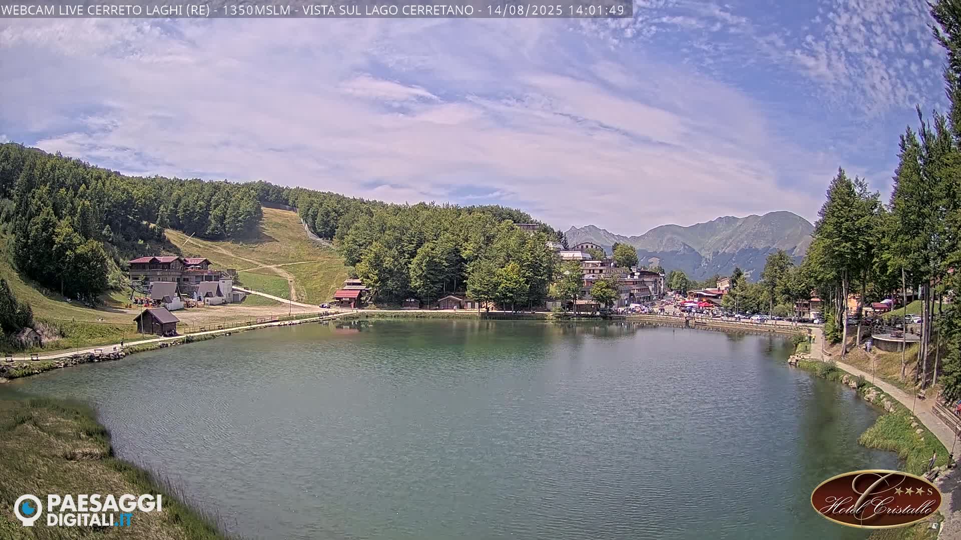 Cerreto Laghi Lake & Alpe di Succiso (Alp of Succiso Mount) Panaromic Live Cam -  Reggio Emilia, Emilia-Romagna, Italy