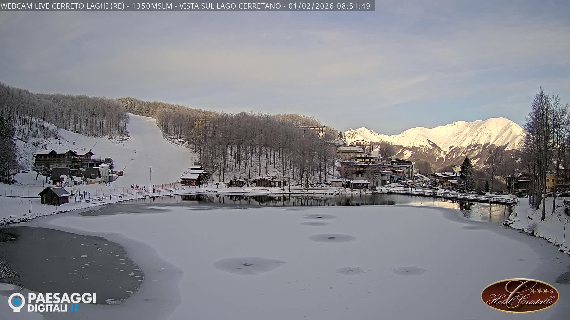 Cerreto Laghi Lake & Alpe di Succiso (Alp of Succiso Mount) Panaromic Live Cam -  Reggio Emilia, Emilia-Romagna, Italy