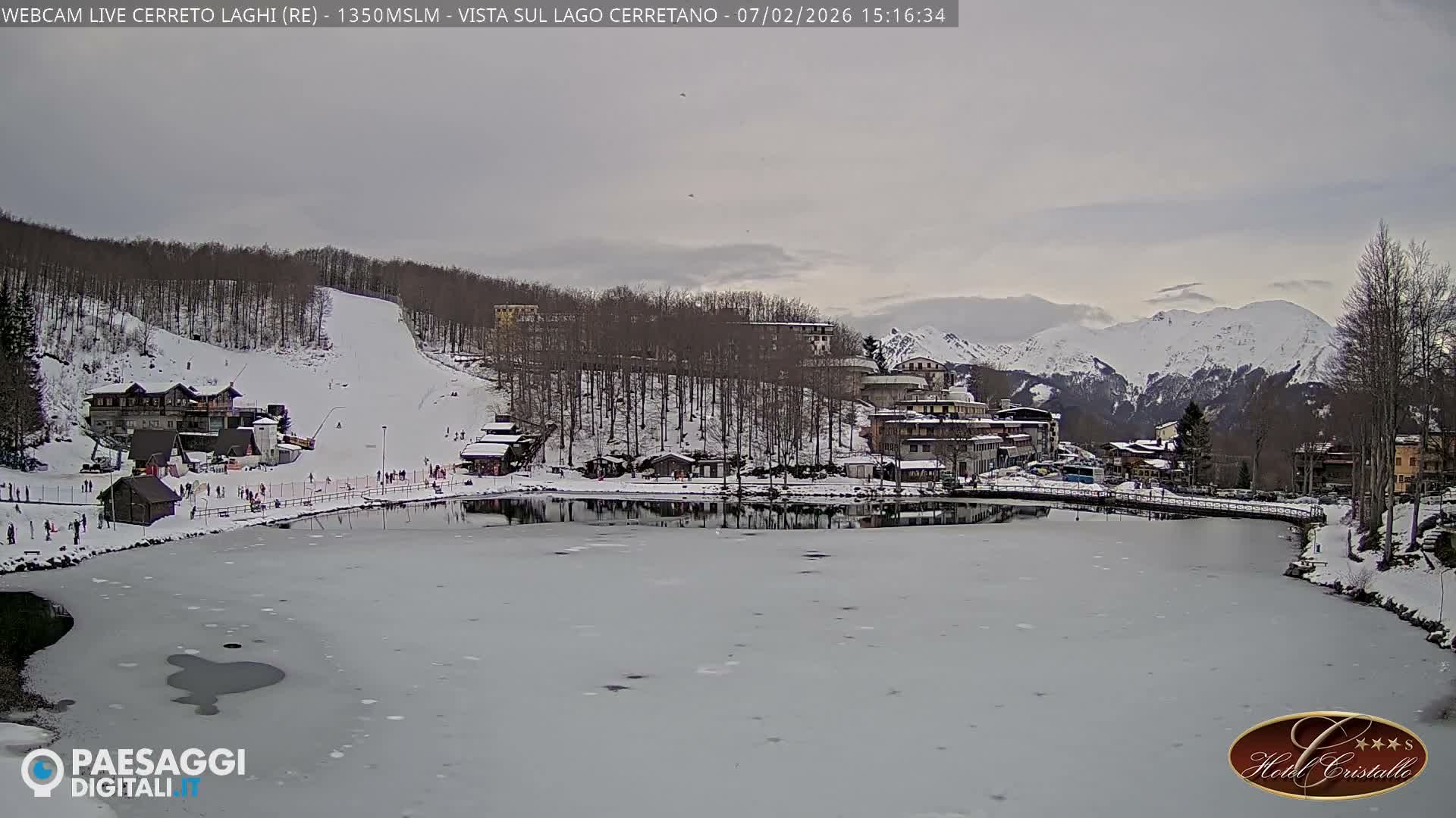 Cerreto Laghi Lake & Alpe di Succiso (Alp of Succiso Mount) Panaromic Live Cam -  Reggio Emilia, Emilia-Romagna, Italy