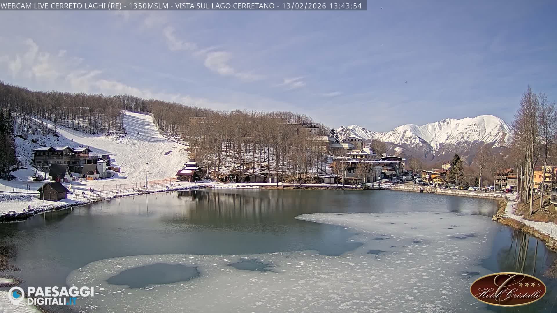 Cerreto Laghi Lake & Alpe di Succiso (Alp of Succiso Mount) Panaromic Live Cam -  Reggio Emilia, Emilia-Romagna, Italy
