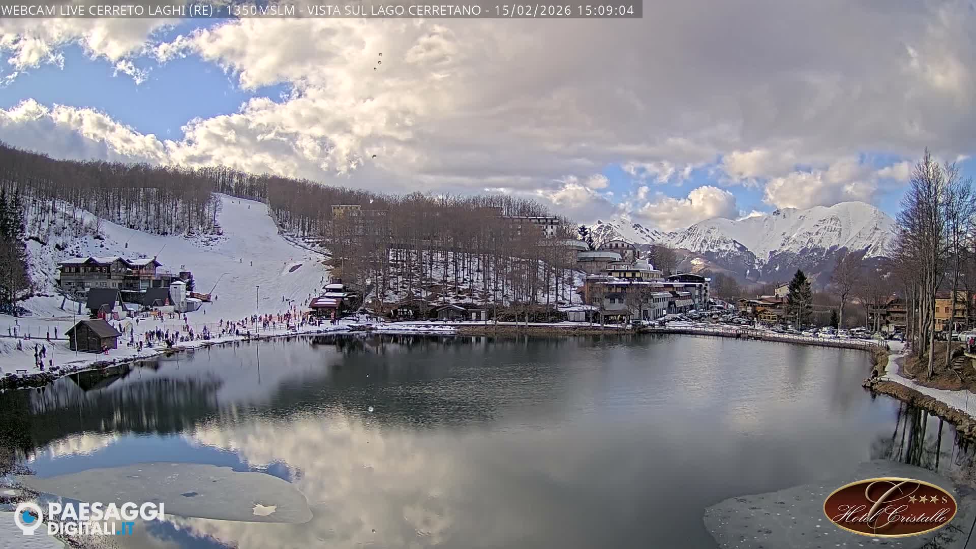 Cerreto Laghi Lake & Alpe di Succiso (Alp of Succiso Mount) Panaromic Live Cam -  Reggio Emilia, Emilia-Romagna, Italy