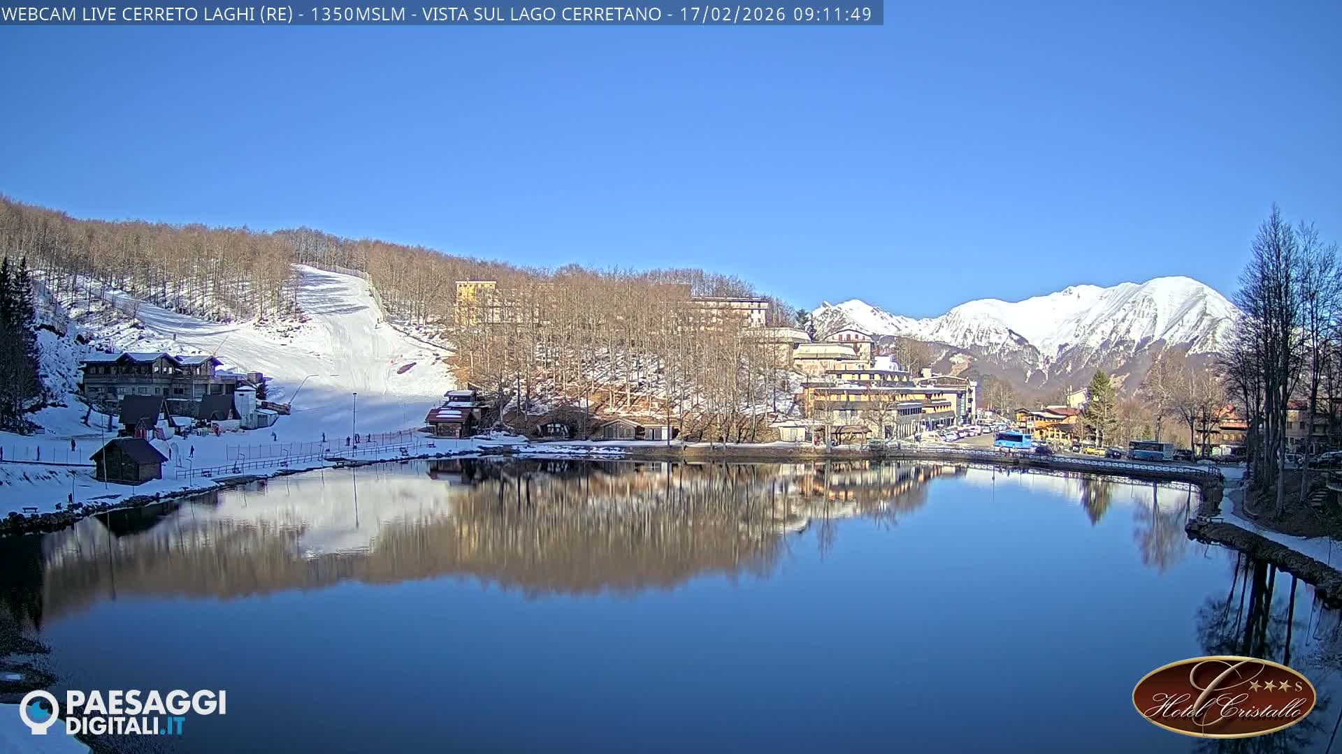 Cerreto Laghi Lake & Alpe di Succiso (Alp of Succiso Mount) Panaromic Live Cam -  Reggio Emilia, Emilia-Romagna, Italy