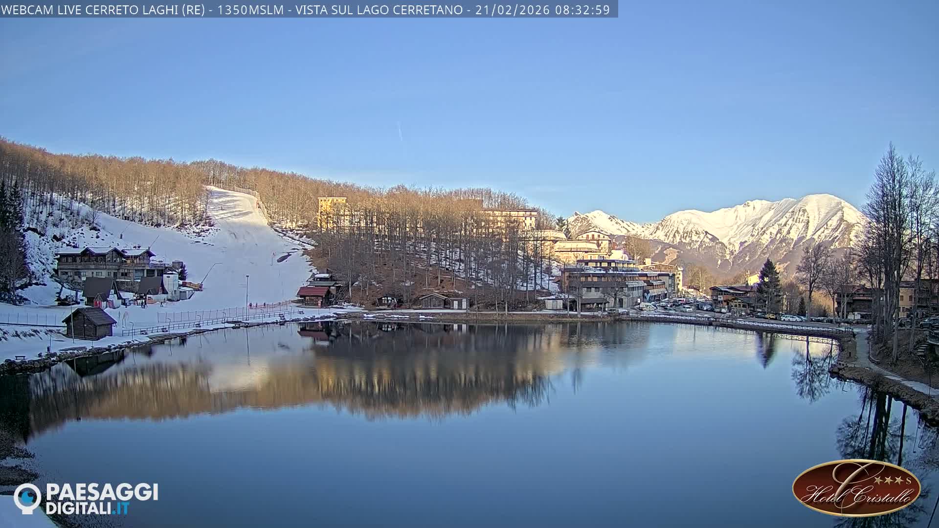 Cerreto Laghi Lake & Alpe di Succiso (Alp of Succiso Mount) Panaromic Live Cam -  Reggio Emilia, Emilia-Romagna, Italy