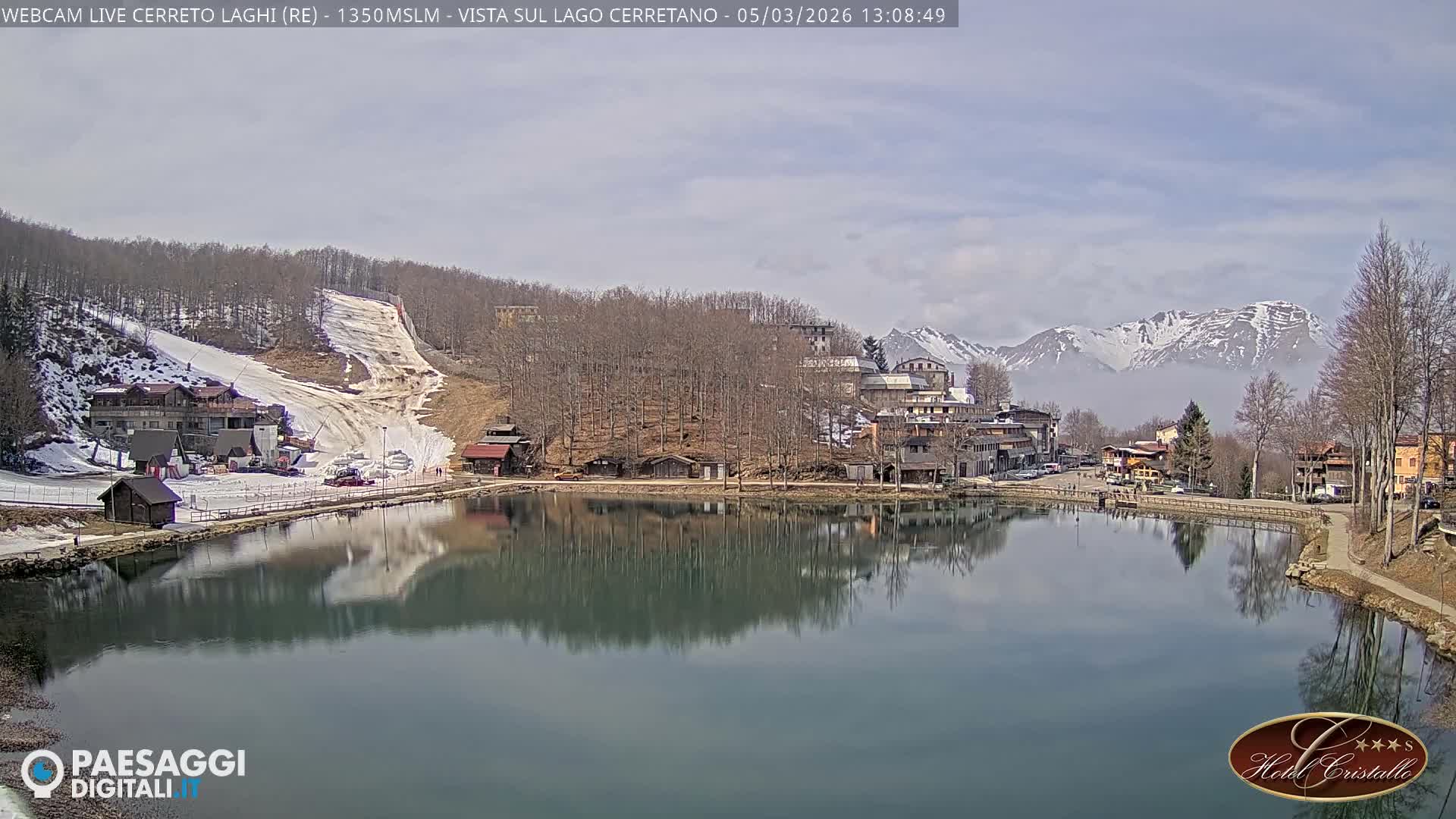 Cerreto Laghi Lake & Alpe di Succiso (Alp of Succiso Mount) Panaromic Live Cam -  Reggio Emilia, Emilia-Romagna, Italy