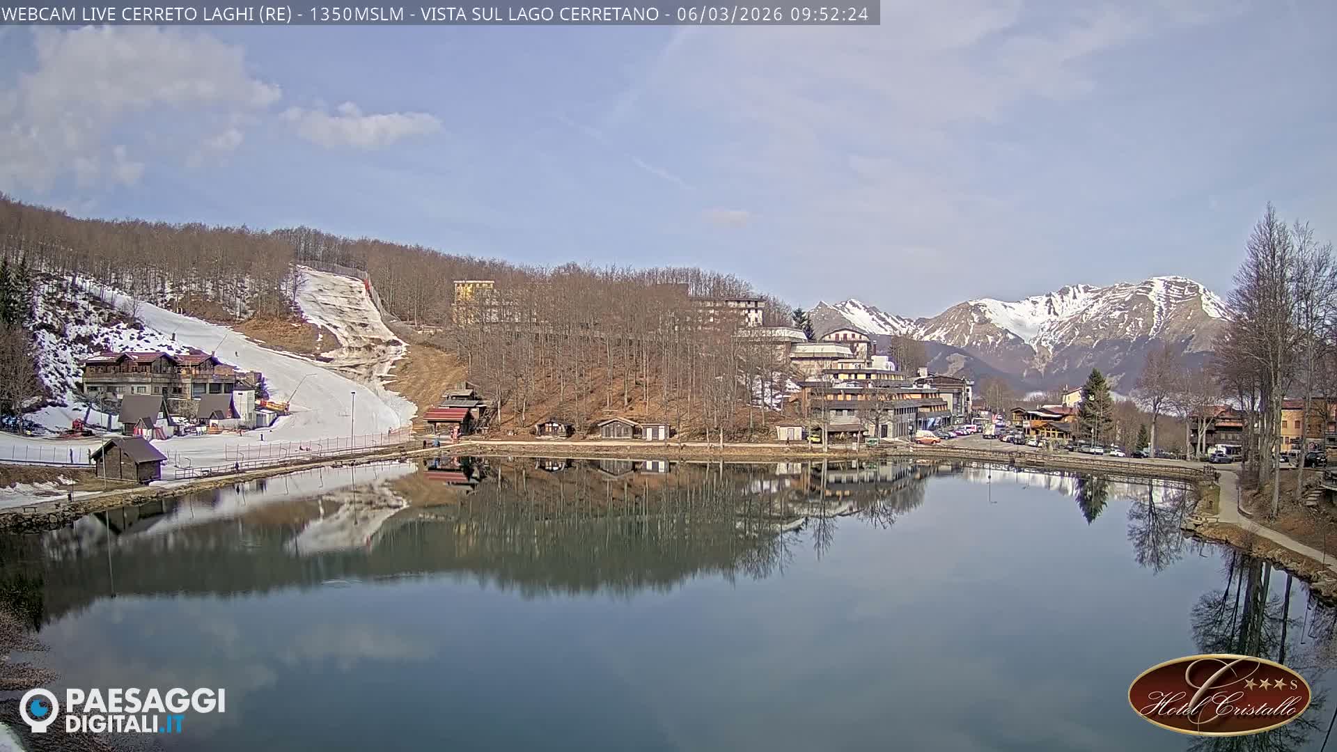 Cerreto Laghi Lake & Alpe di Succiso (Alp of Succiso Mount) Panaromic Live Cam -  Reggio Emilia, Emilia-Romagna, Italy