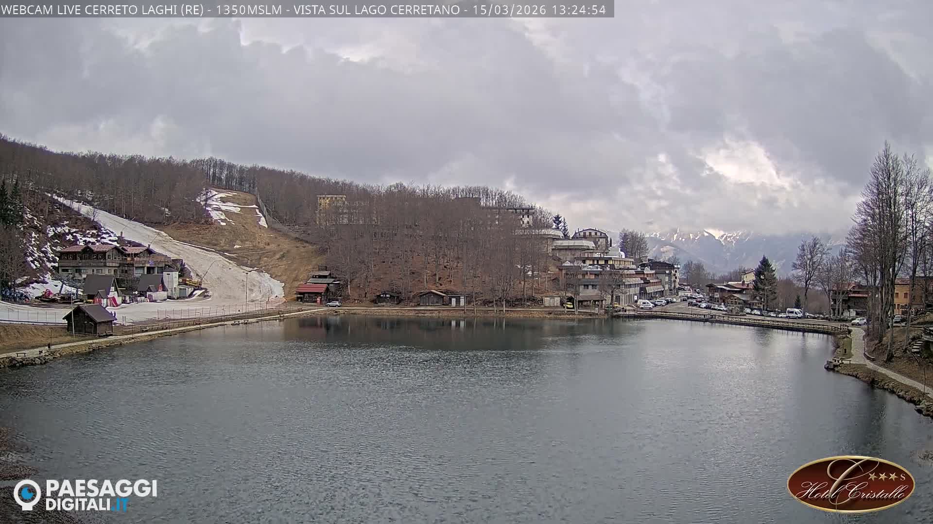 Cerreto Laghi Lake & Alpe di Succiso (Alp of Succiso Mount) Panaromic Live Cam -  Reggio Emilia, Emilia-Romagna, Italy