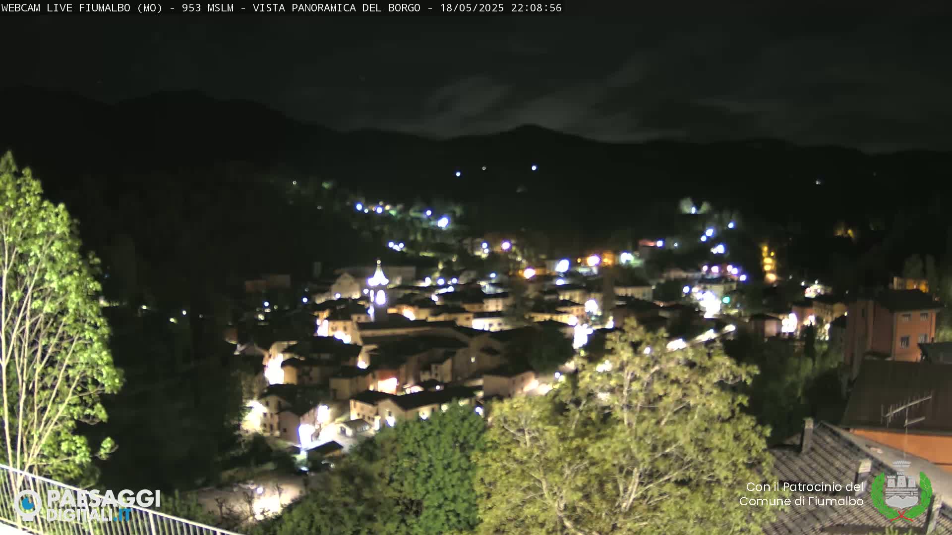 Fiumalbo -Dogana Village (Comune) Skyline Live Cam - Modena, Emilia-Romagna, Italia