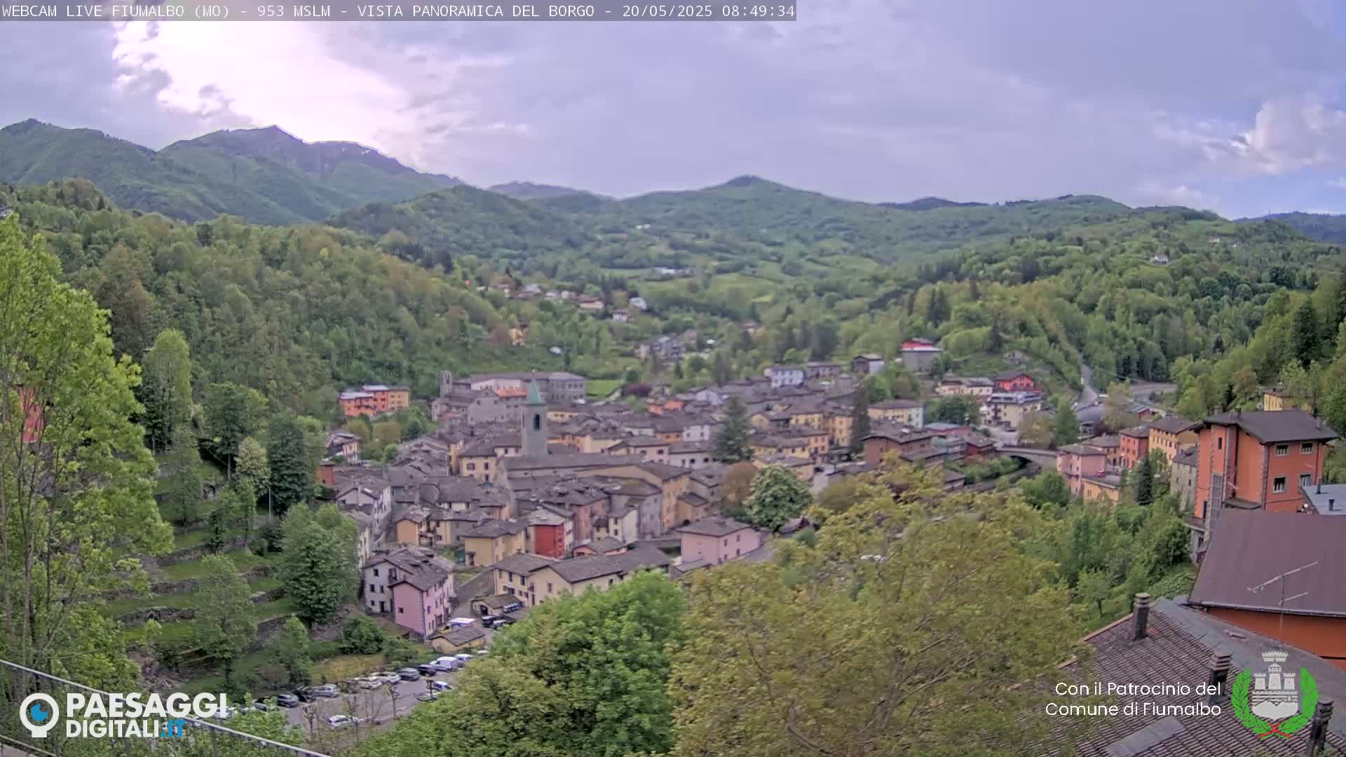Fiumalbo -Dogana Village (Comune) Skyline Live Cam - Modena, Emilia-Romagna, Italia