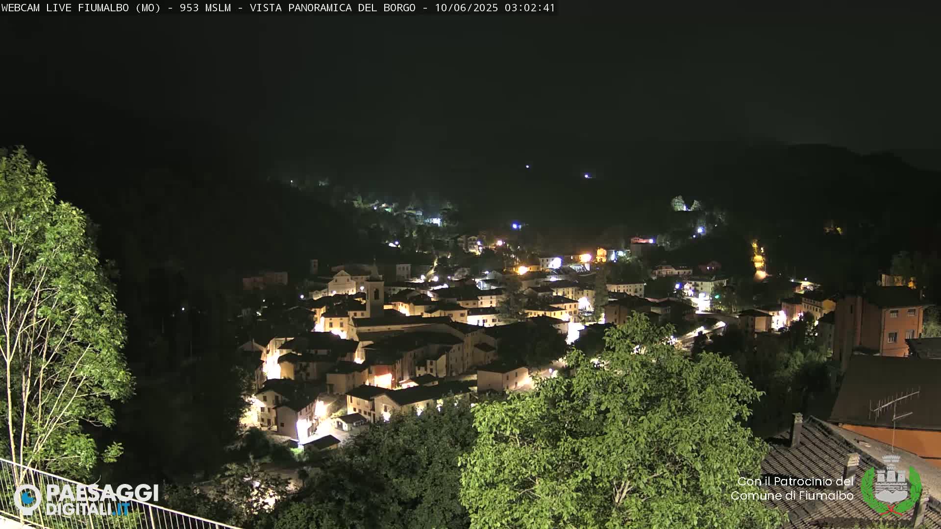Fiumalbo -Dogana Village (Comune) Skyline Live Cam - Modena, Emilia-Romagna, Italia