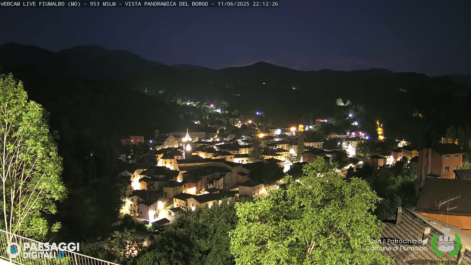 Fiumalbo -Dogana Village (Comune) Skyline Live Cam - Modena, Emilia-Romagna, Italia