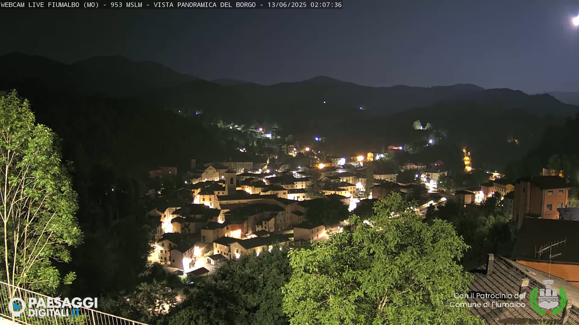 Fiumalbo -Dogana Village (Comune) Skyline Live Cam - Modena, Emilia-Romagna, Italia
