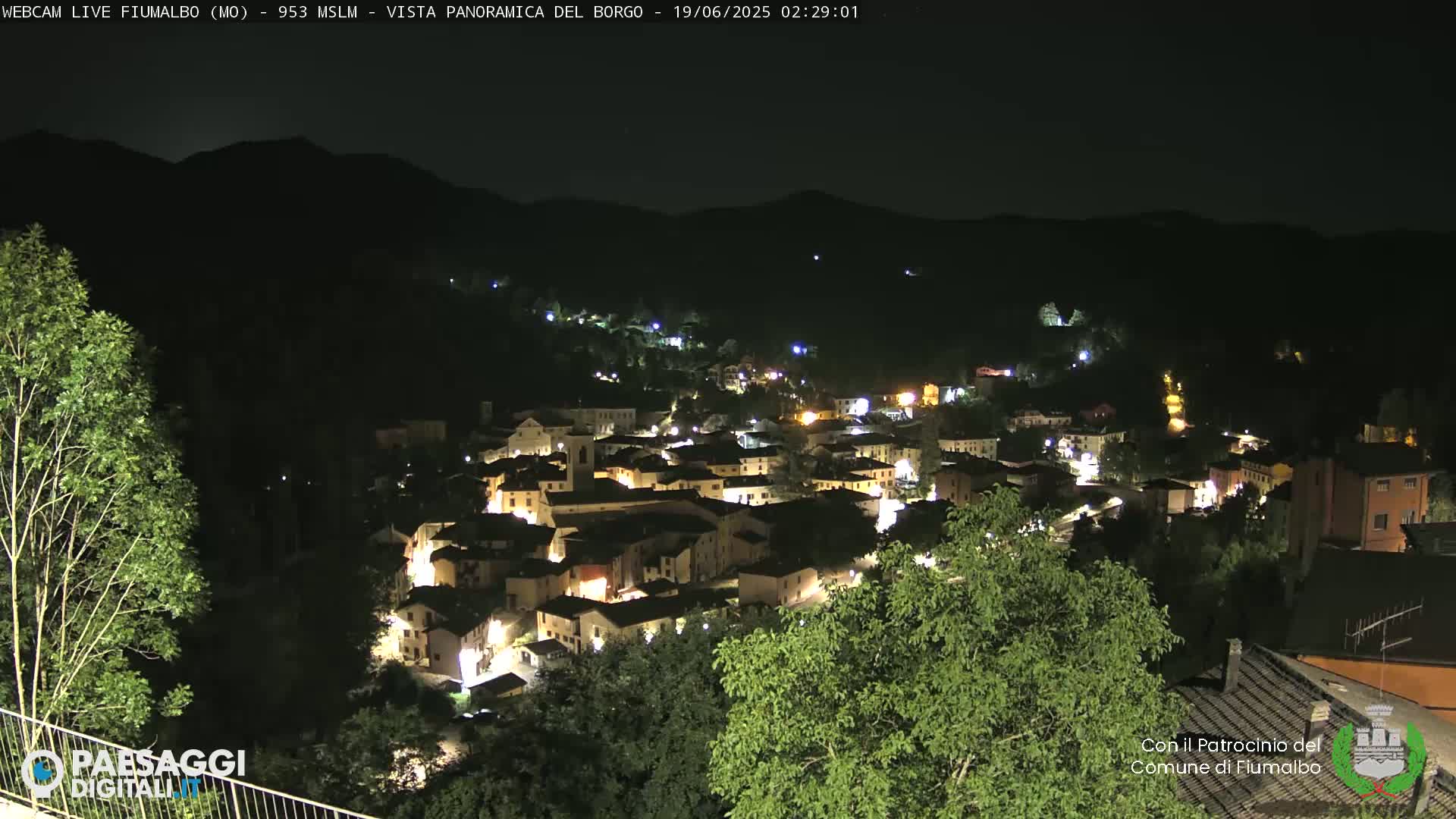 Fiumalbo -Dogana Village (Comune) Skyline Live Cam - Modena, Emilia-Romagna, Italia