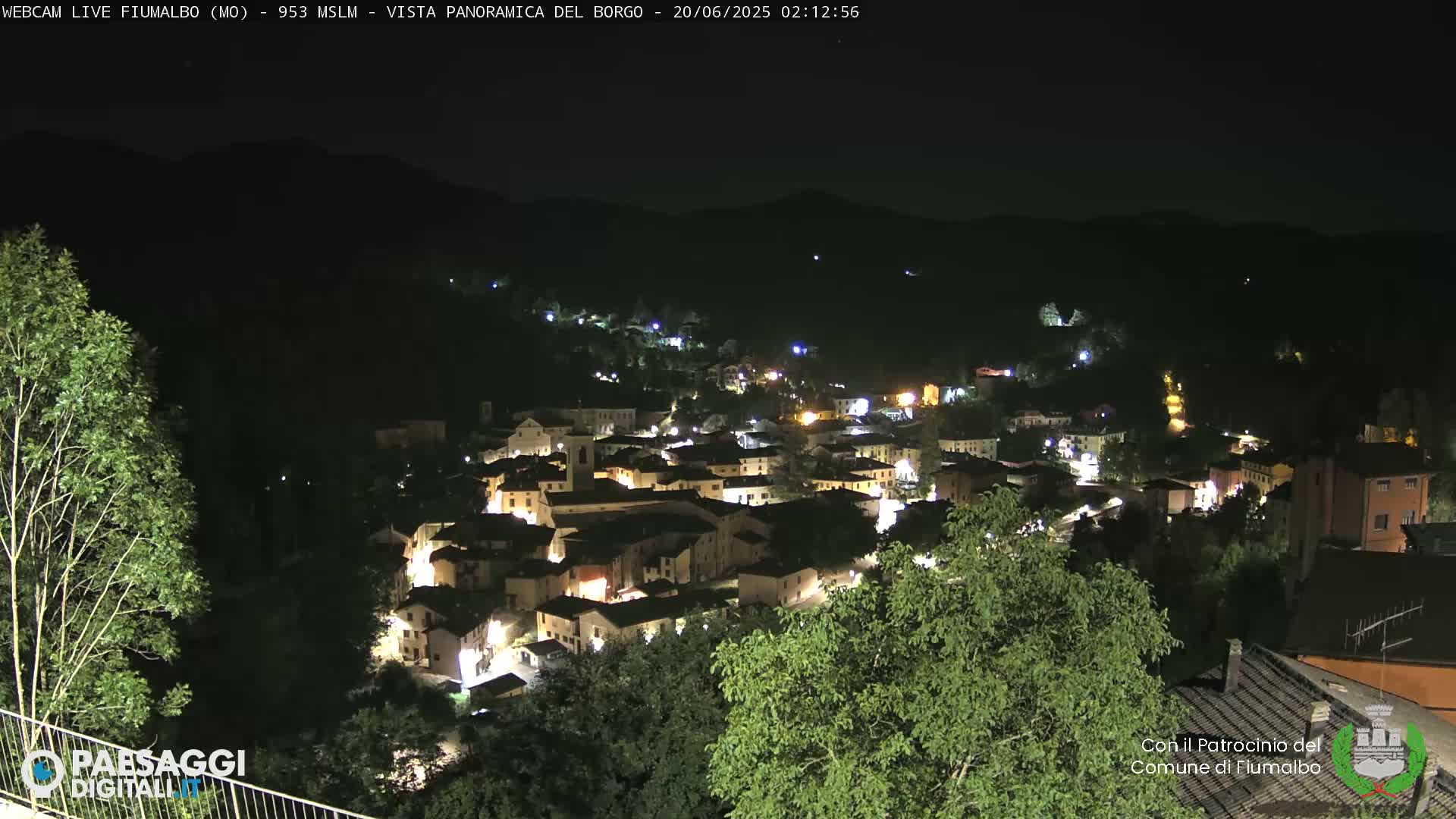 Fiumalbo -Dogana Village (Comune) Skyline Live Cam - Modena, Emilia-Romagna, Italia