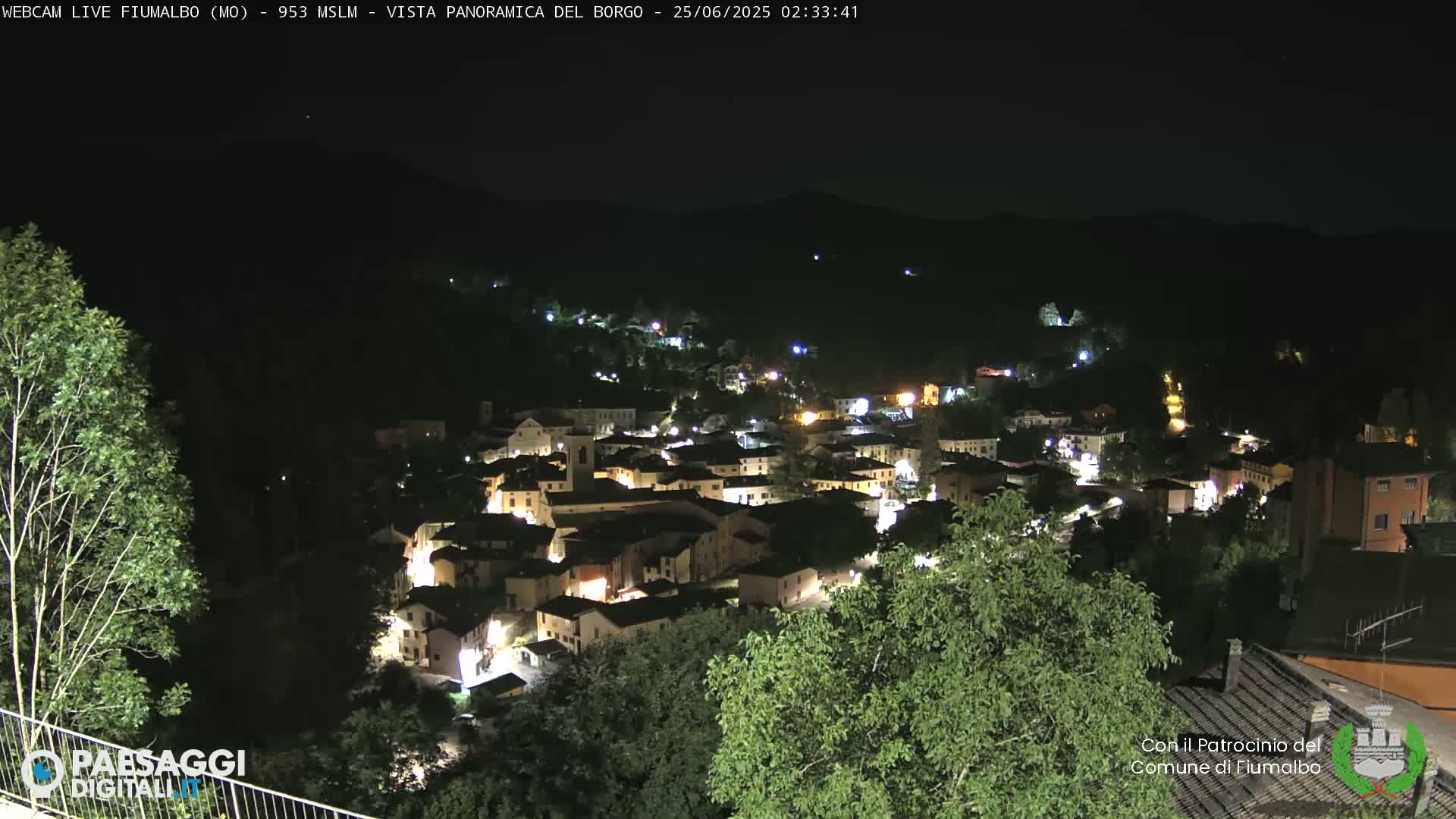 Fiumalbo -Dogana Village (Comune) Skyline Live Cam - Modena, Emilia-Romagna, Italia