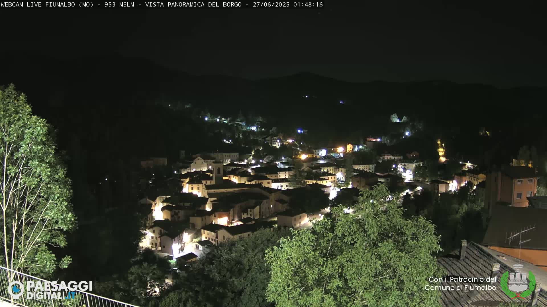 Fiumalbo -Dogana Village (Comune) Skyline Live Cam - Modena, Emilia-Romagna, Italia