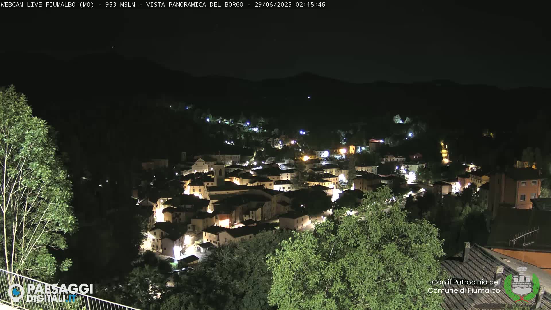 Fiumalbo -Dogana Village (Comune) Skyline Live Cam - Modena, Emilia-Romagna, Italia