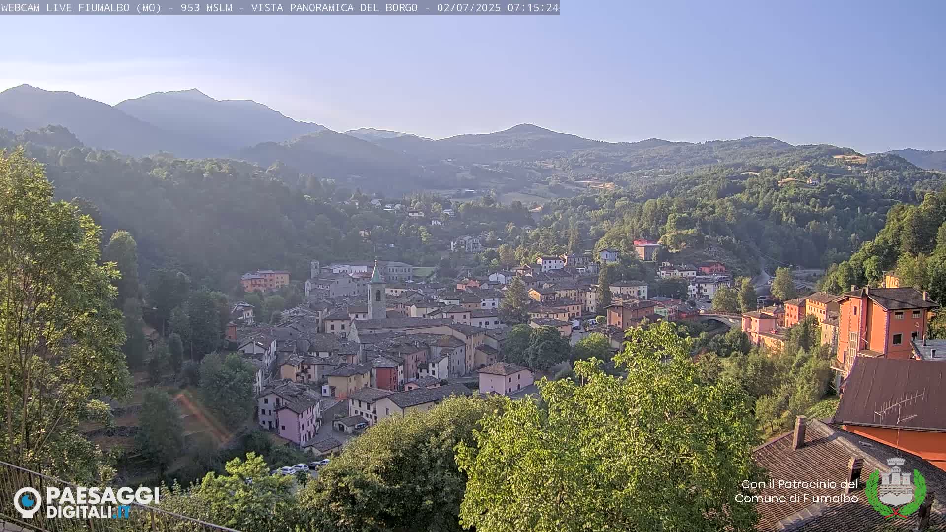 Fiumalbo -Dogana Village (Comune) Skyline Live Cam - Modena, Emilia-Romagna, Italia