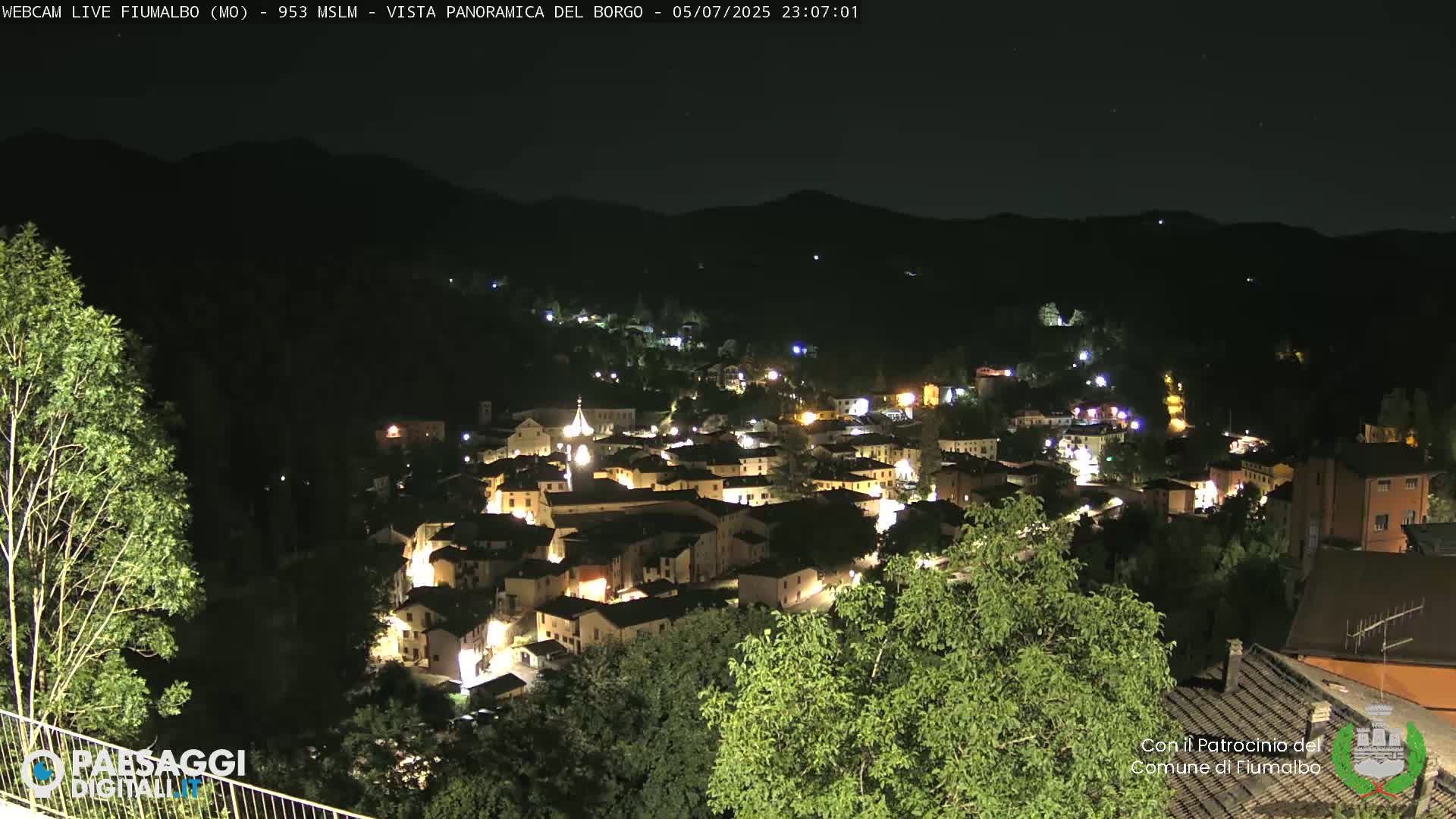 Fiumalbo -Dogana Village (Comune) Skyline Live Cam - Modena, Emilia-Romagna, Italia