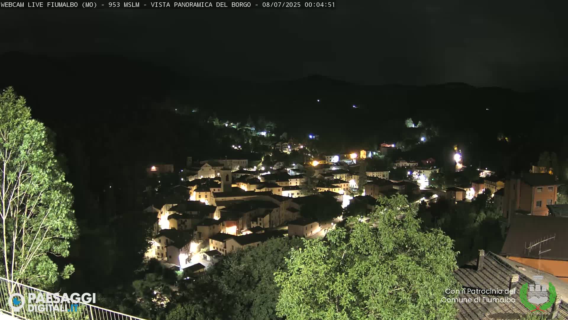 Fiumalbo -Dogana Village (Comune) Skyline Live Cam - Modena, Emilia-Romagna, Italia