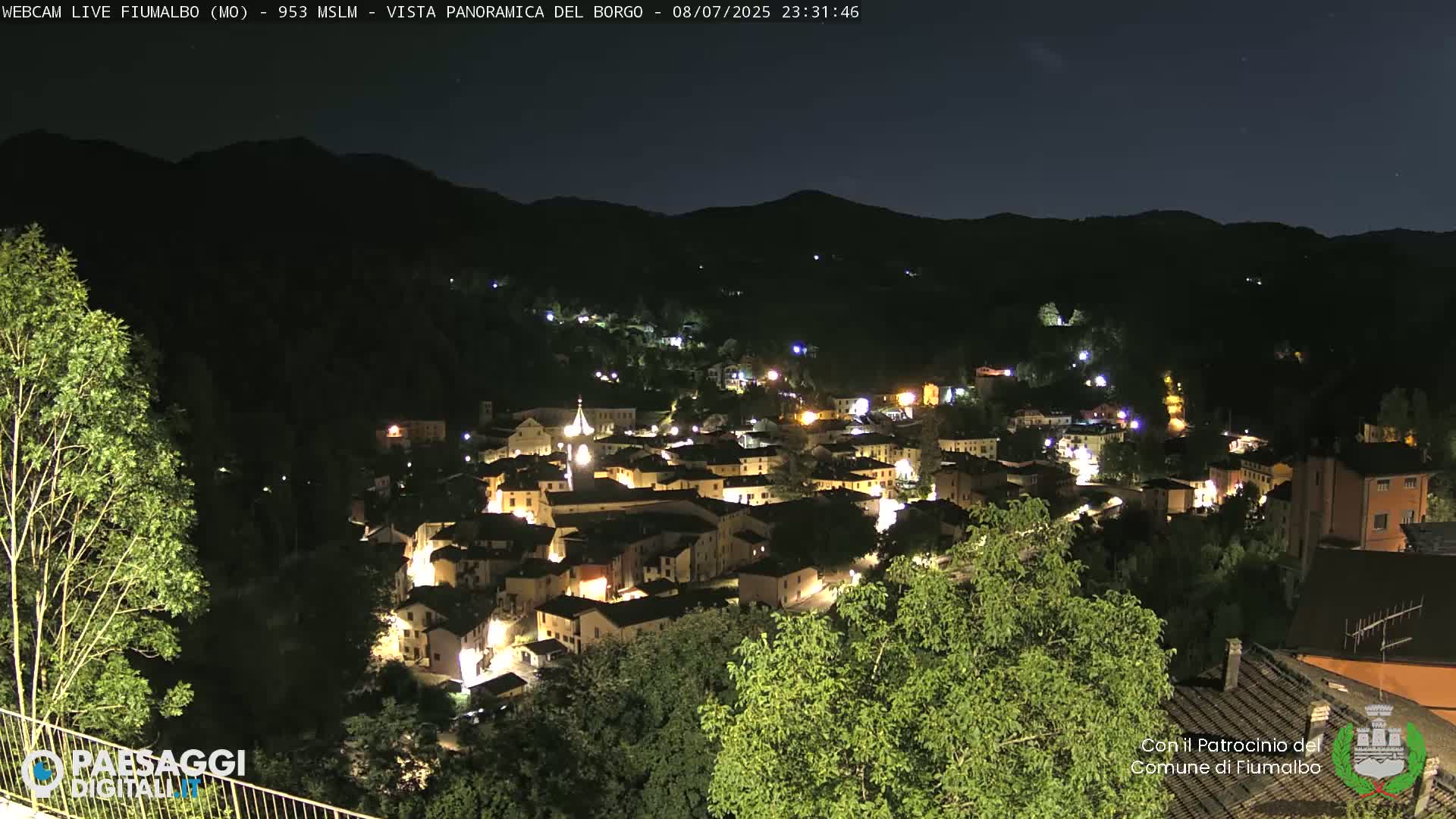 Fiumalbo -Dogana Village (Comune) Skyline Live Cam - Modena, Emilia-Romagna, Italia