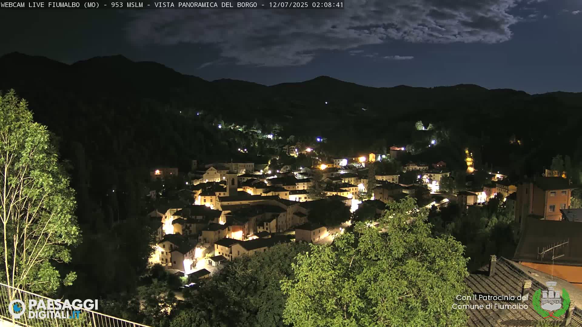 Fiumalbo -Dogana Village (Comune) Skyline Live Cam - Modena, Emilia-Romagna, Italia