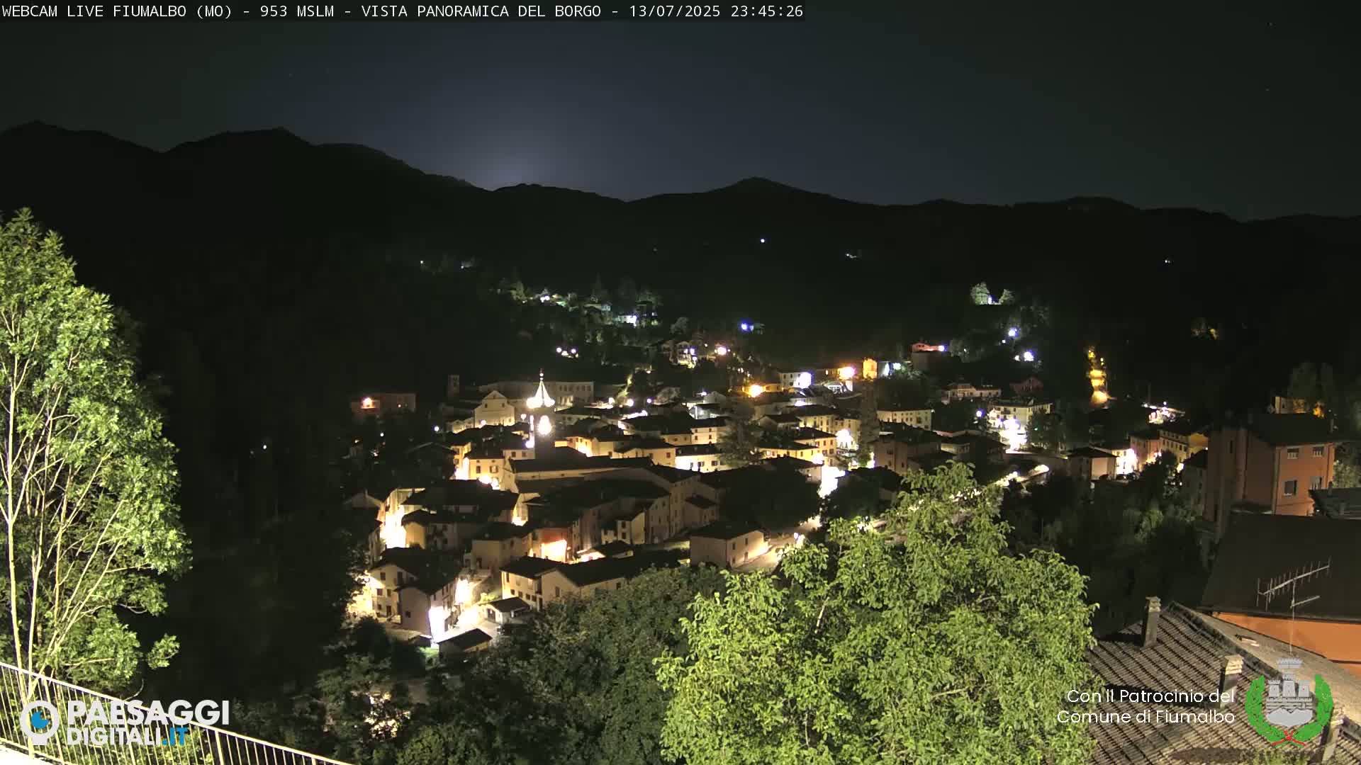 Fiumalbo -Dogana Village (Comune) Skyline Live Cam - Modena, Emilia-Romagna, Italia