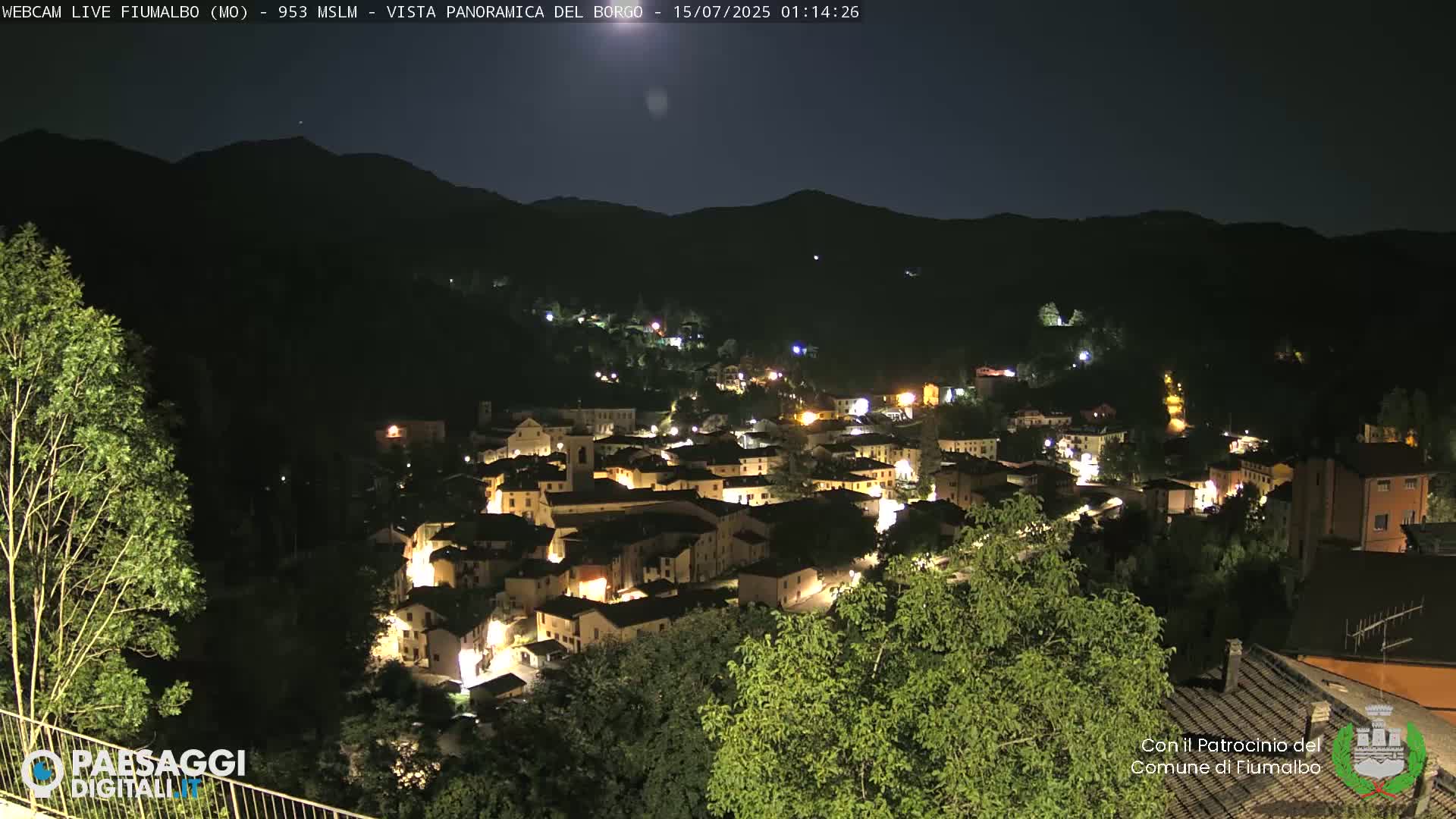 Fiumalbo -Dogana Village (Comune) Skyline Live Cam - Modena, Emilia-Romagna, Italia