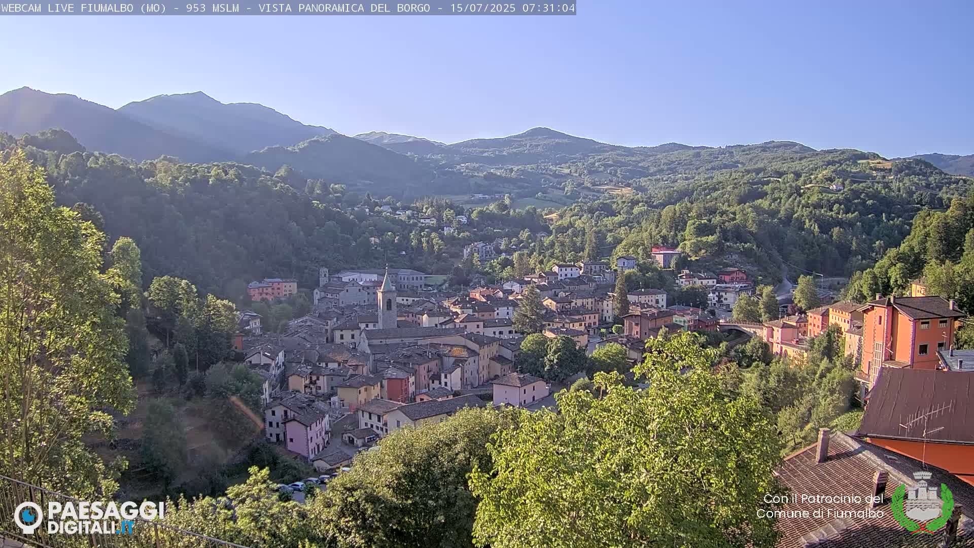 Fiumalbo -Dogana Village (Comune) Skyline Live Cam - Modena, Emilia-Romagna, Italia