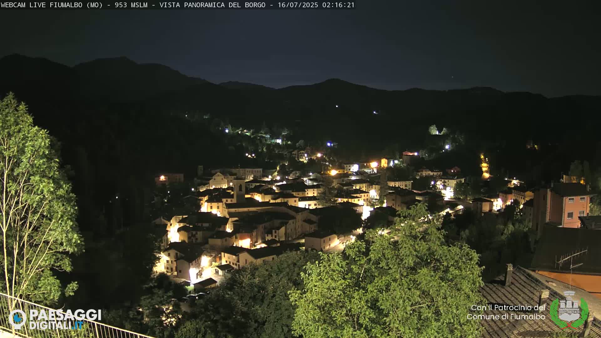 Fiumalbo -Dogana Village (Comune) Skyline Live Cam - Modena, Emilia-Romagna, Italia