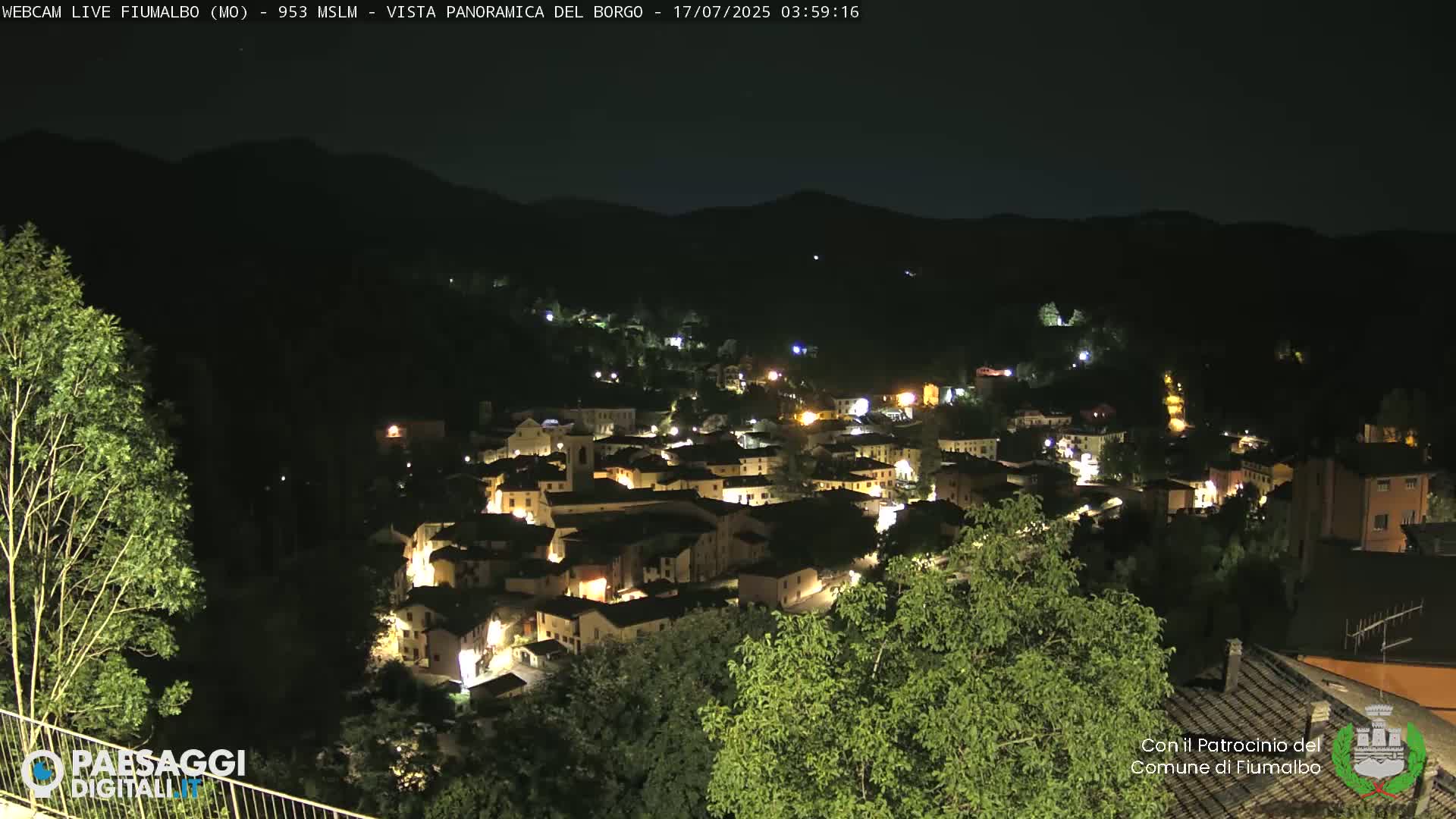 Fiumalbo -Dogana Village (Comune) Skyline Live Cam - Modena, Emilia-Romagna, Italia