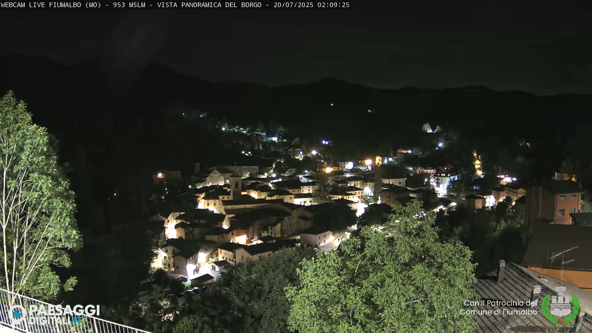 Fiumalbo -Dogana Village (Comune) Skyline Live Cam - Modena, Emilia-Romagna, Italia