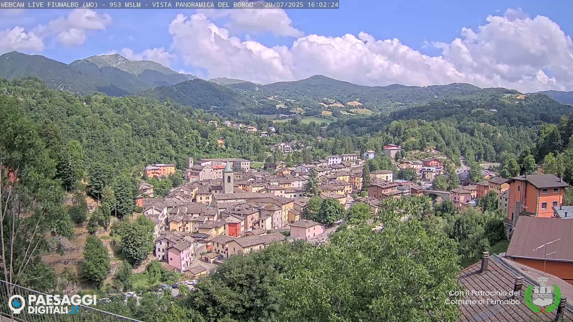 Fiumalbo -Dogana Village (Comune) Skyline Live Cam - Modena, Emilia-Romagna, Italia
