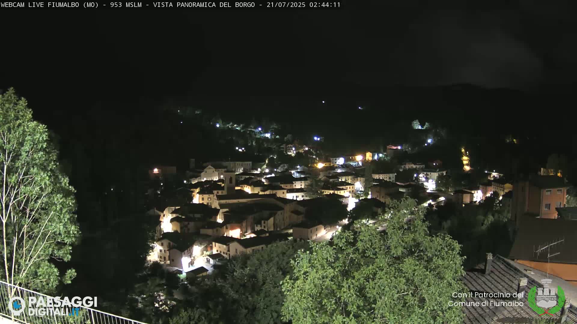 Fiumalbo -Dogana Village (Comune) Skyline Live Cam - Modena, Emilia-Romagna, Italia