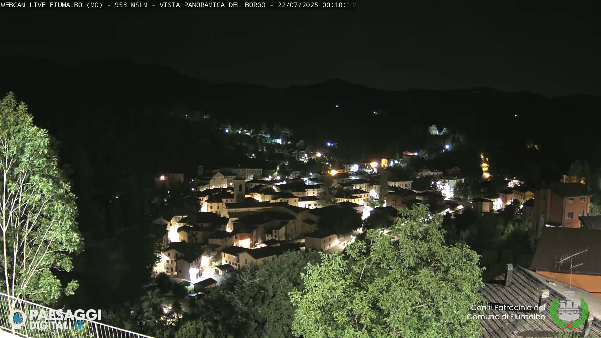 Fiumalbo -Dogana Village (Comune) Skyline Live Cam - Modena, Emilia-Romagna, Italia