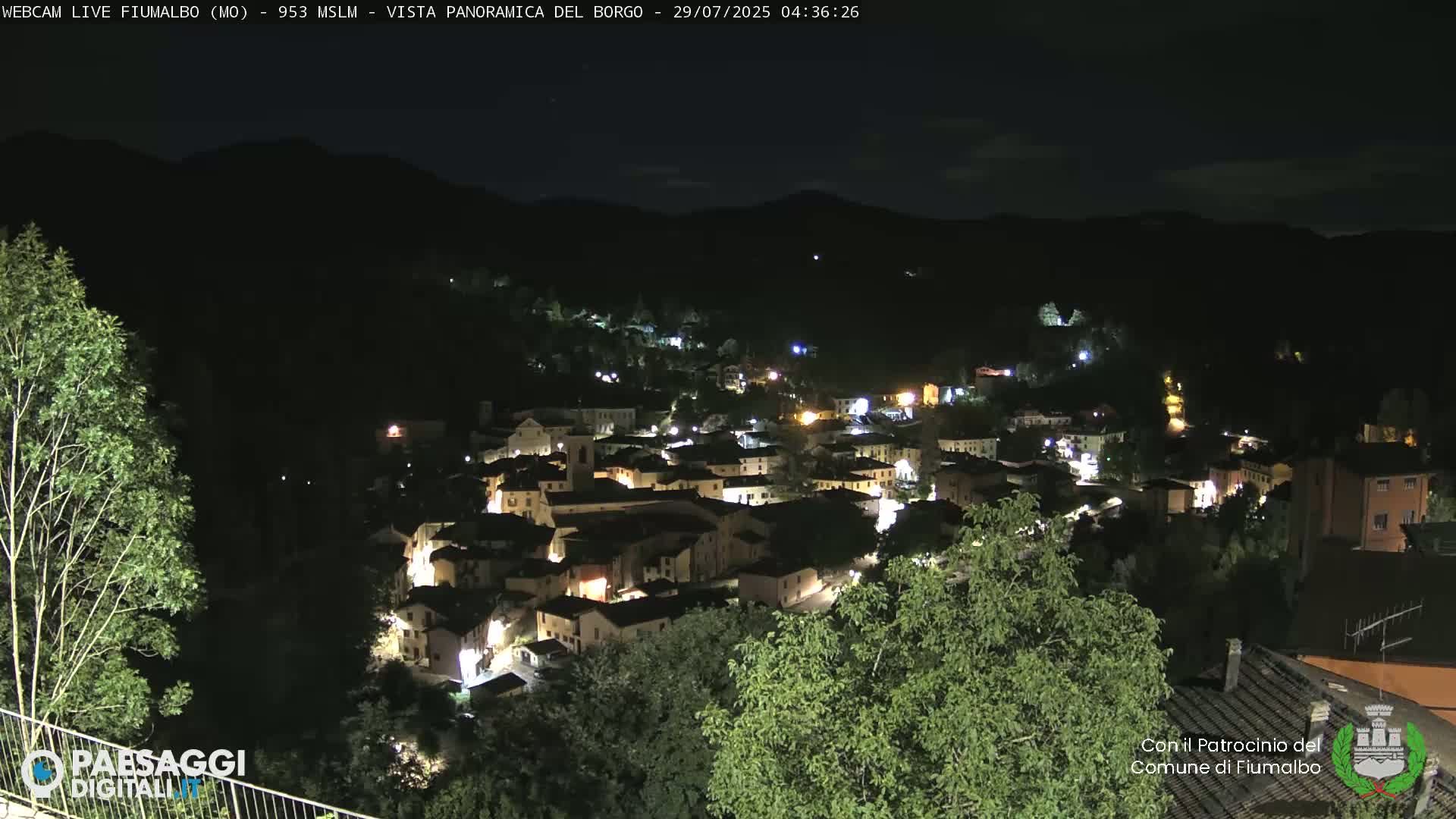 Fiumalbo -Dogana Village (Comune) Skyline Live Cam - Modena, Emilia-Romagna, Italia