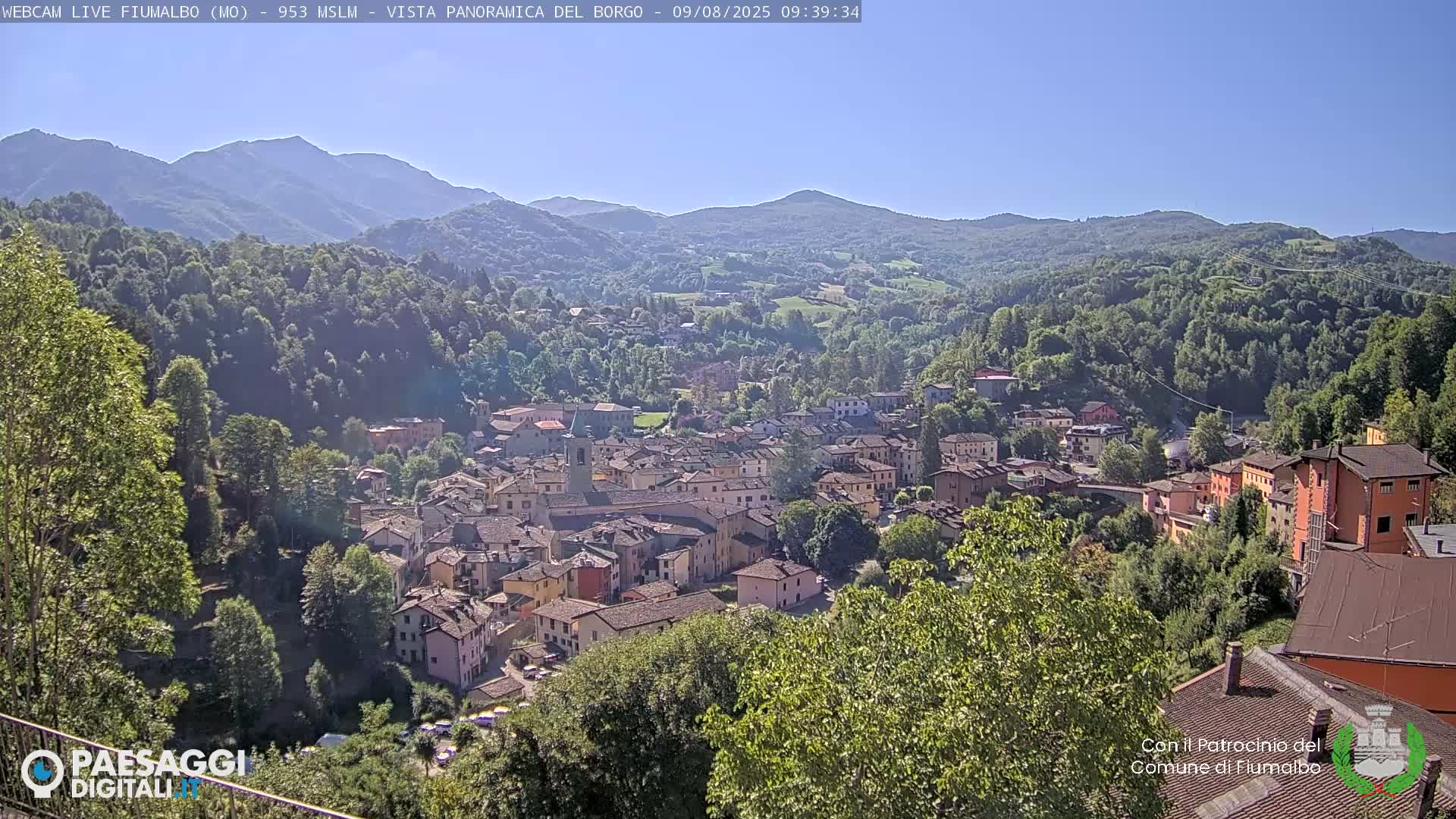 Fiumalbo -Dogana Village (Comune) Skyline Live Cam - Modena, Emilia-Romagna, Italia